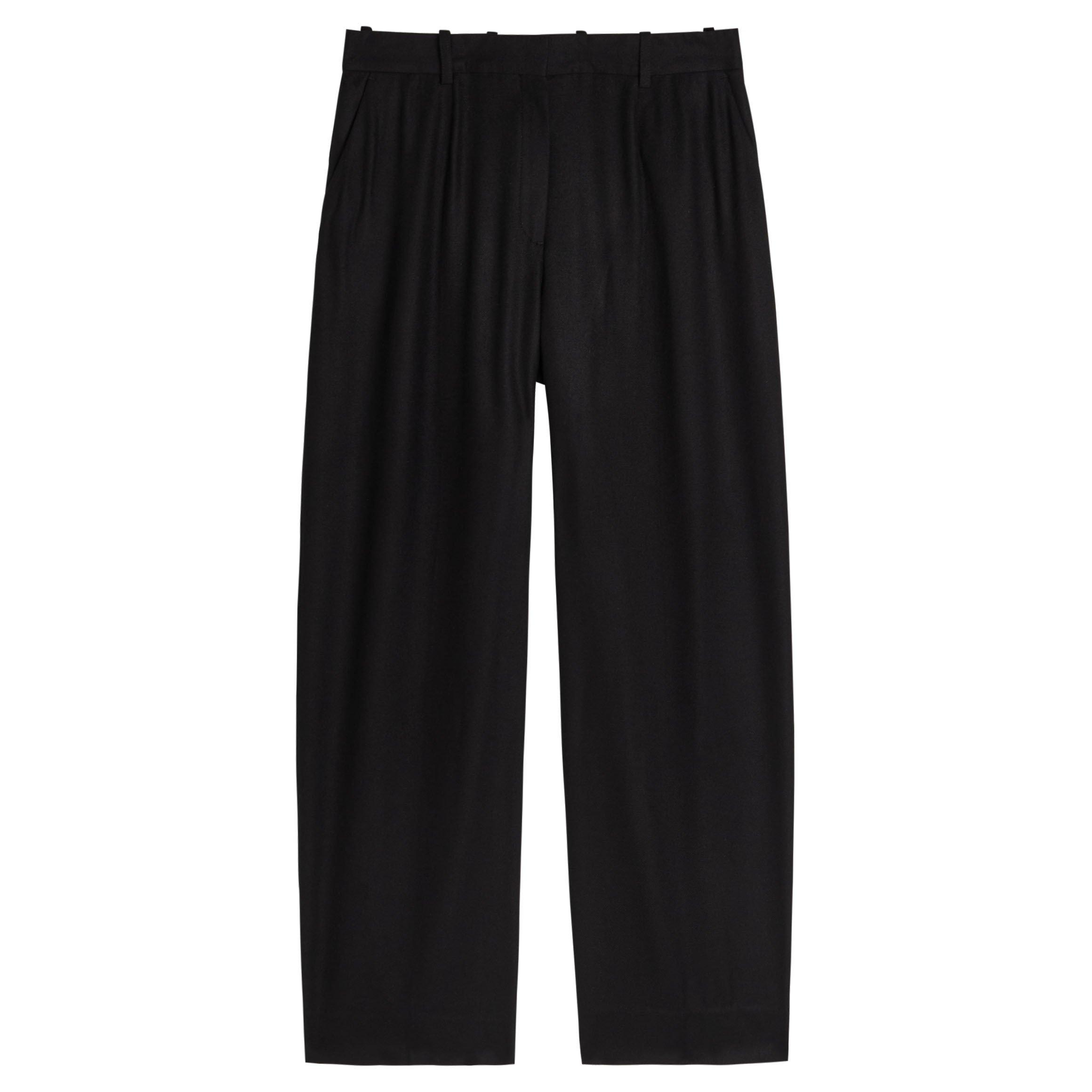 BLACK - Toteme - WIDE FLANNEL TROUSER - 1