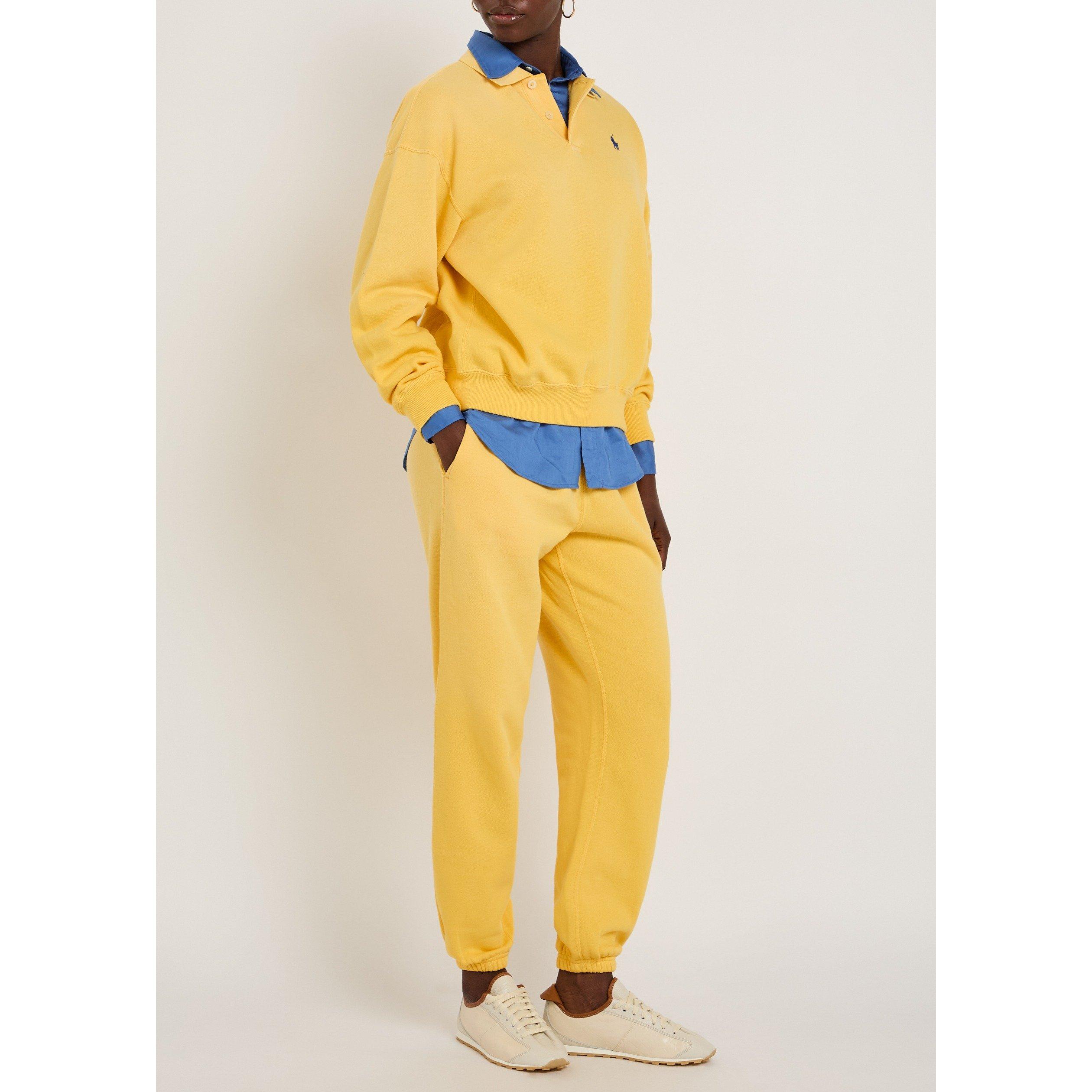 YELLOW - Polo Ralph Lauren - Women's Cotton Relaxed-Fit High-Waisted Jogging Bottoms - 5