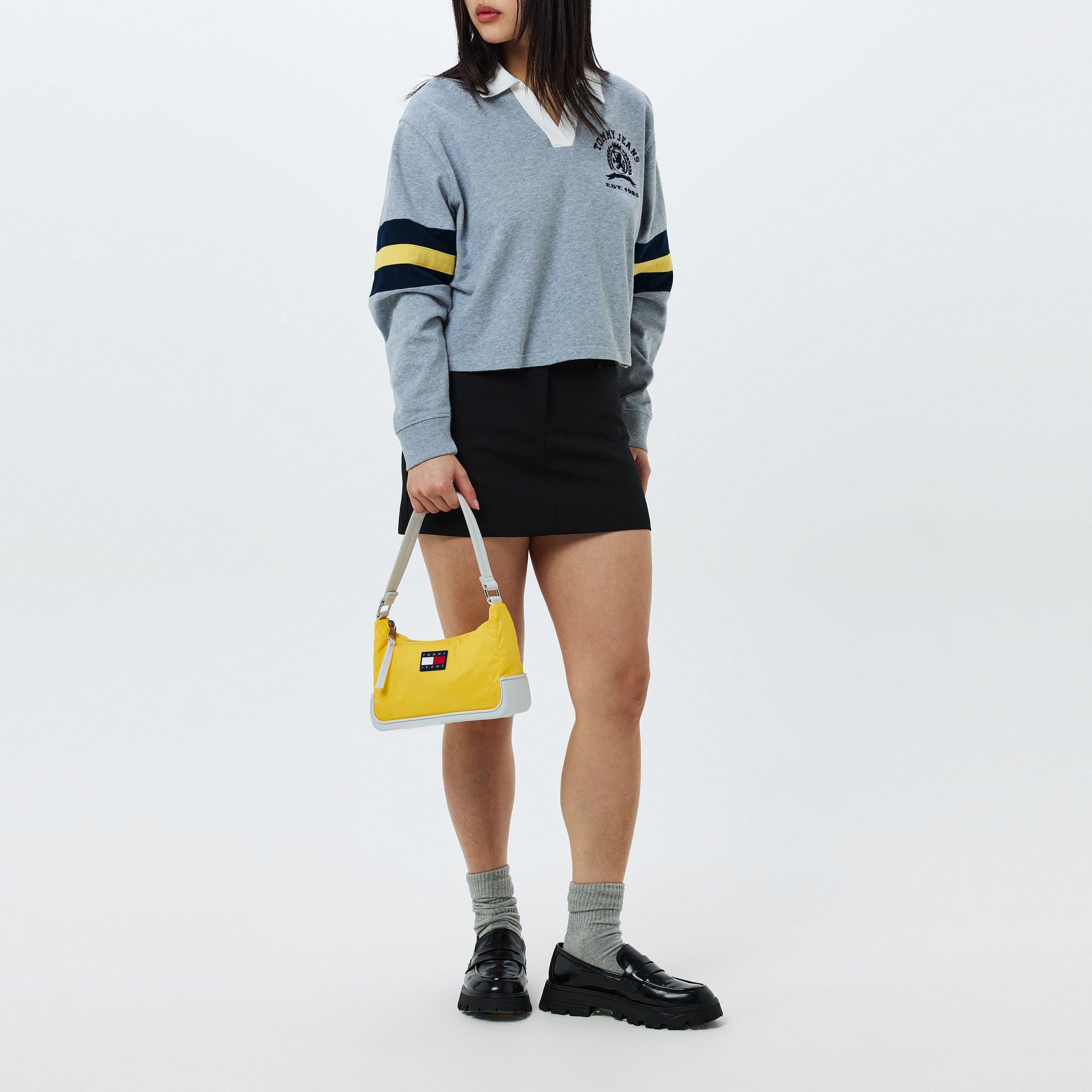 Grey Htr - Tommy Jeans - Varsity Crest Rugby Sweater - 7