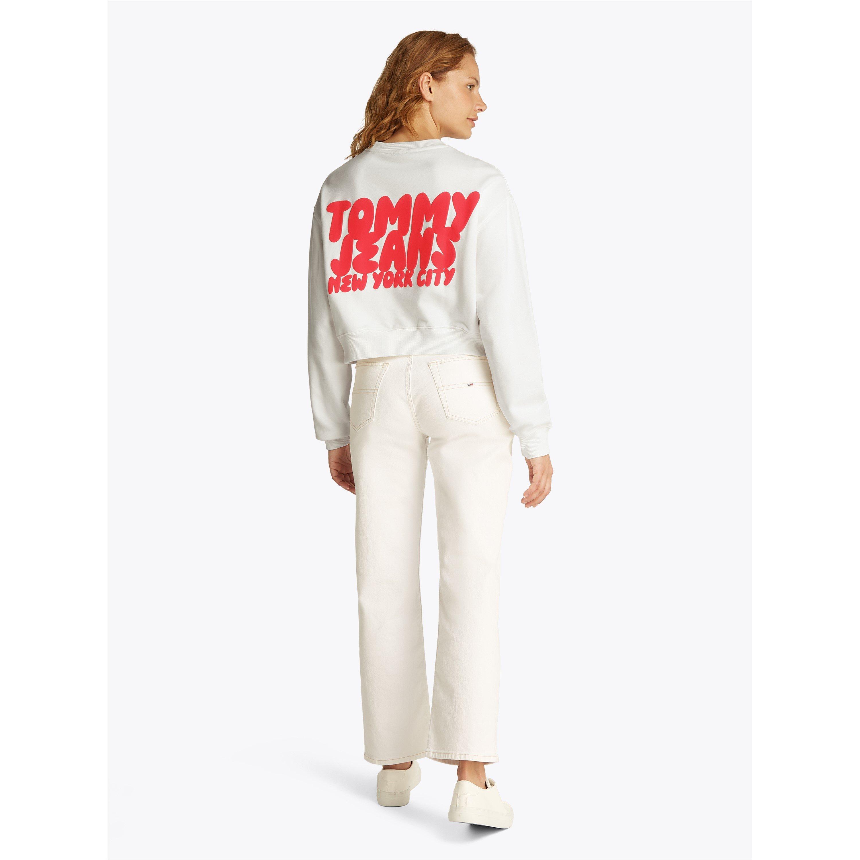 Ecru - Tommy Jeans - Women's Cropped Crew Sweatshirt - 6