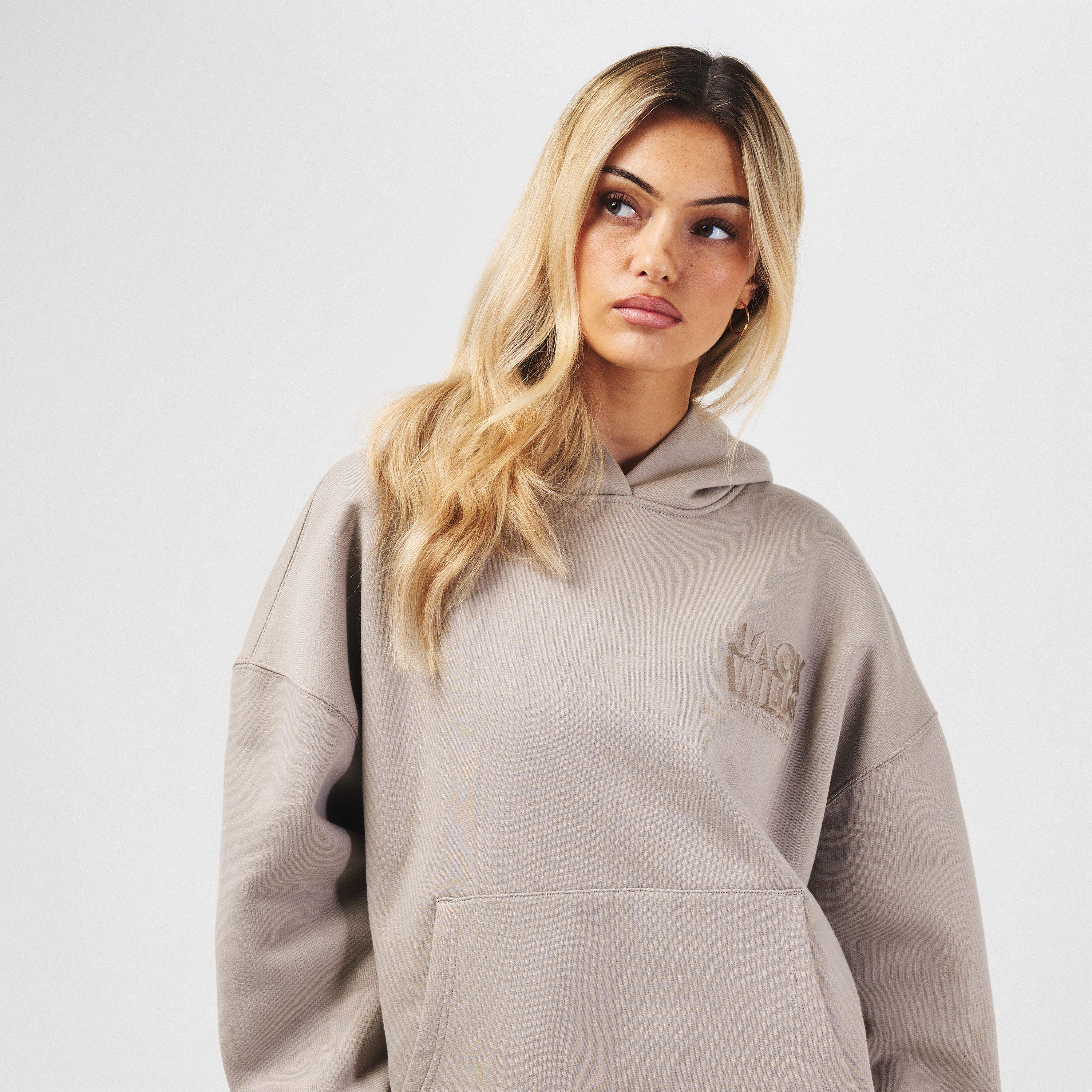 Taupe - Jack Wills - Women's Oversized Hoodie - 3
