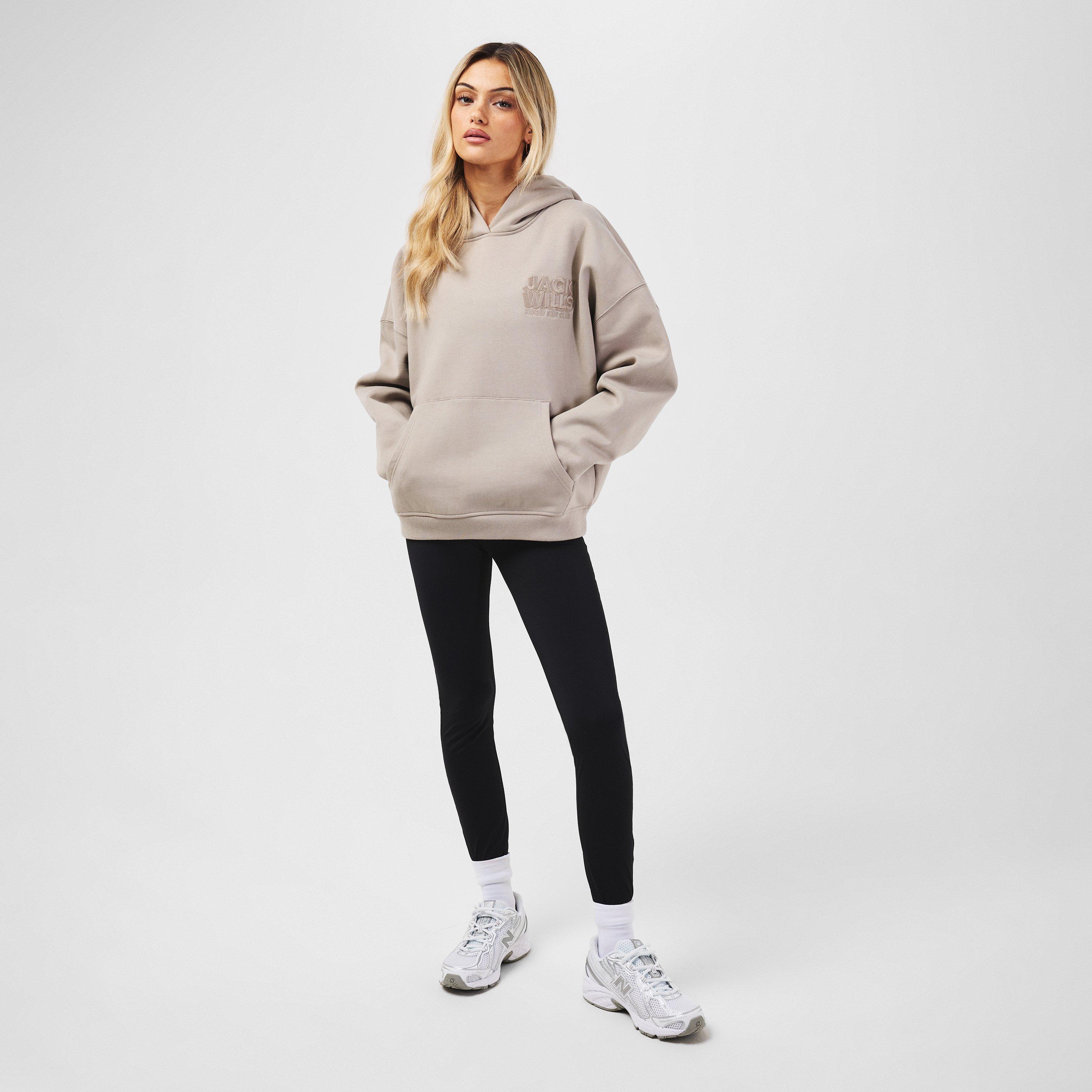 Taupe - Jack Wills - Women's Oversized Hoodie - 4