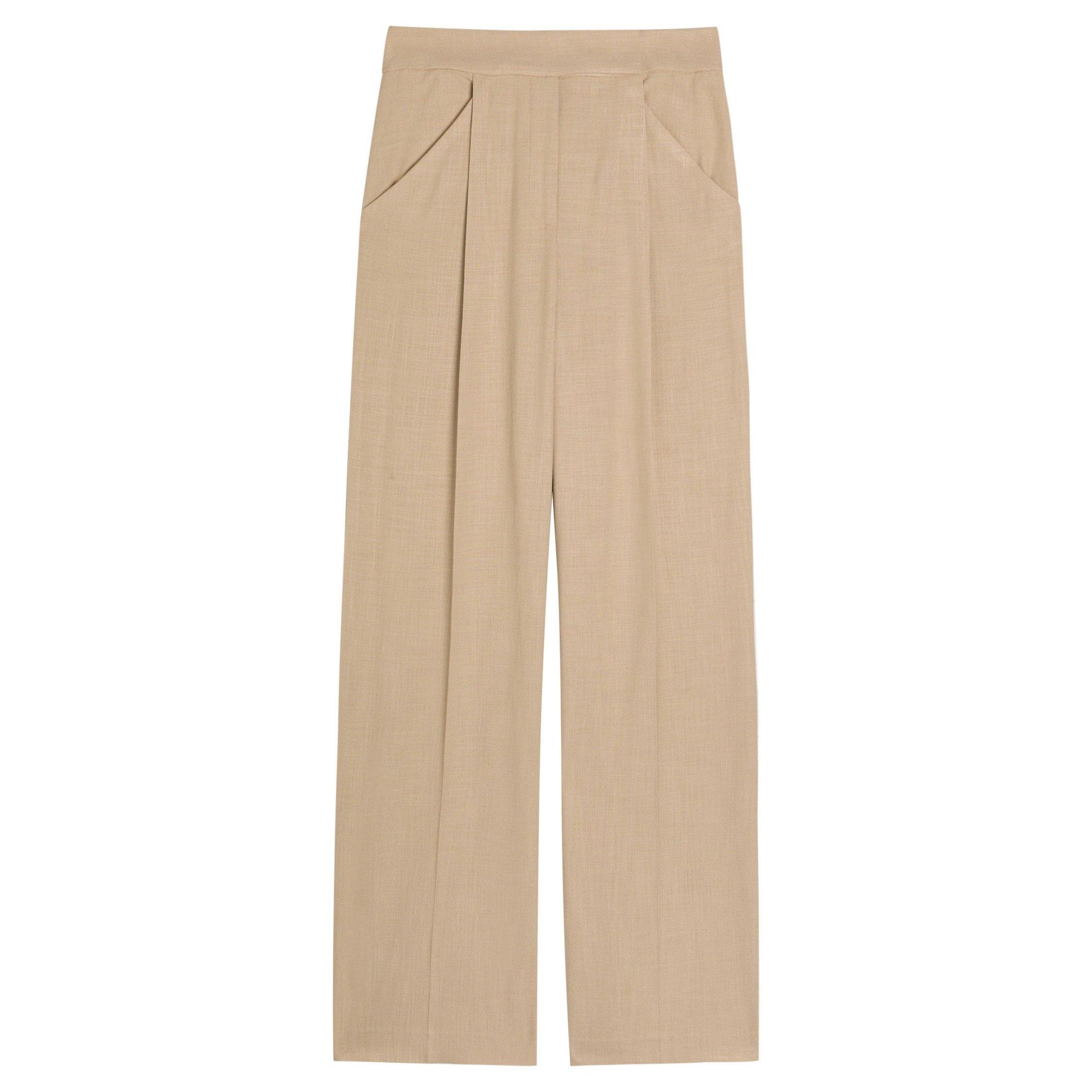 KHAKI - Veronica Beard - TR MARBEAU WIDE LG TROUSERS - 1
