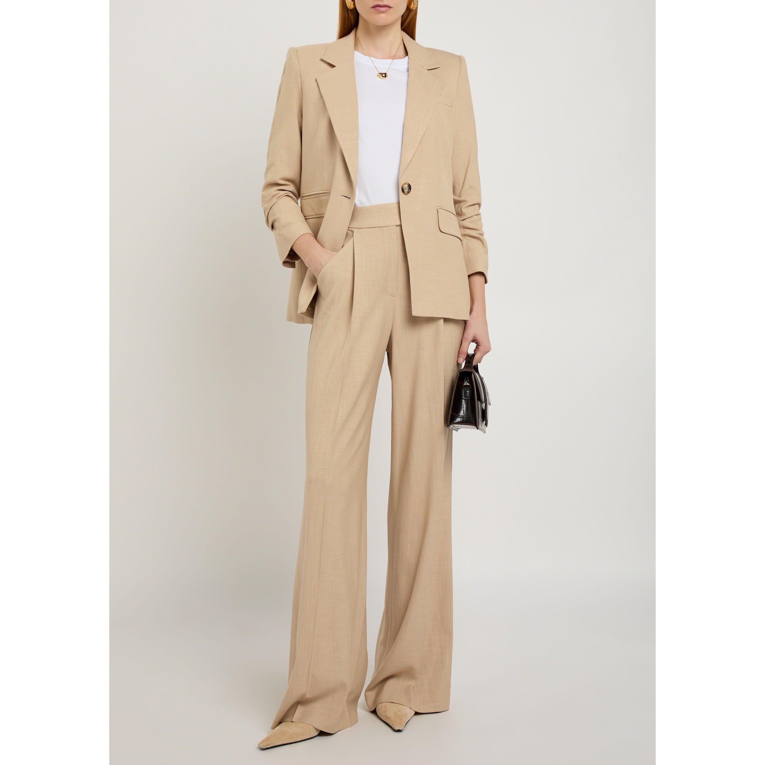 KHAKI - Veronica Beard - TR MARBEAU WIDE LG TROUSERS - 5