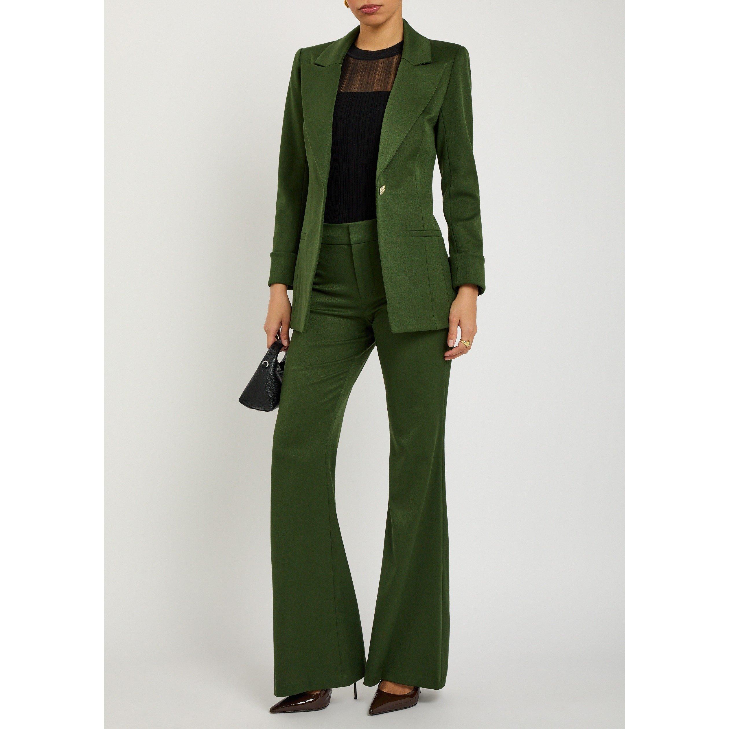 DARK GREEN - Alice And Olivia - TR ANDREW MR BOOTCUT SLIM PANT - 5
