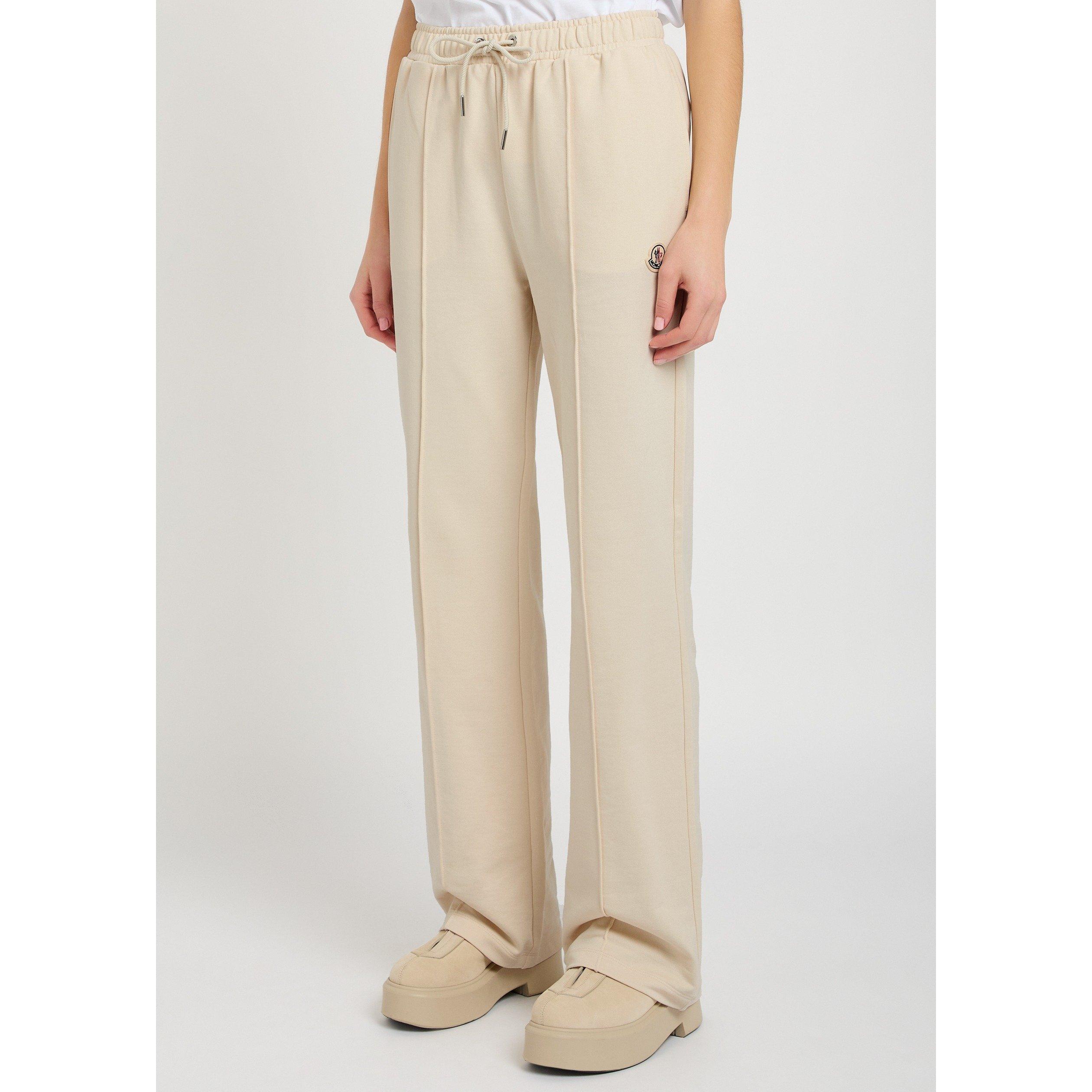 CREAM - Moncler - Women's Cotton Open Hem Mid-Rise Joggers - 2
