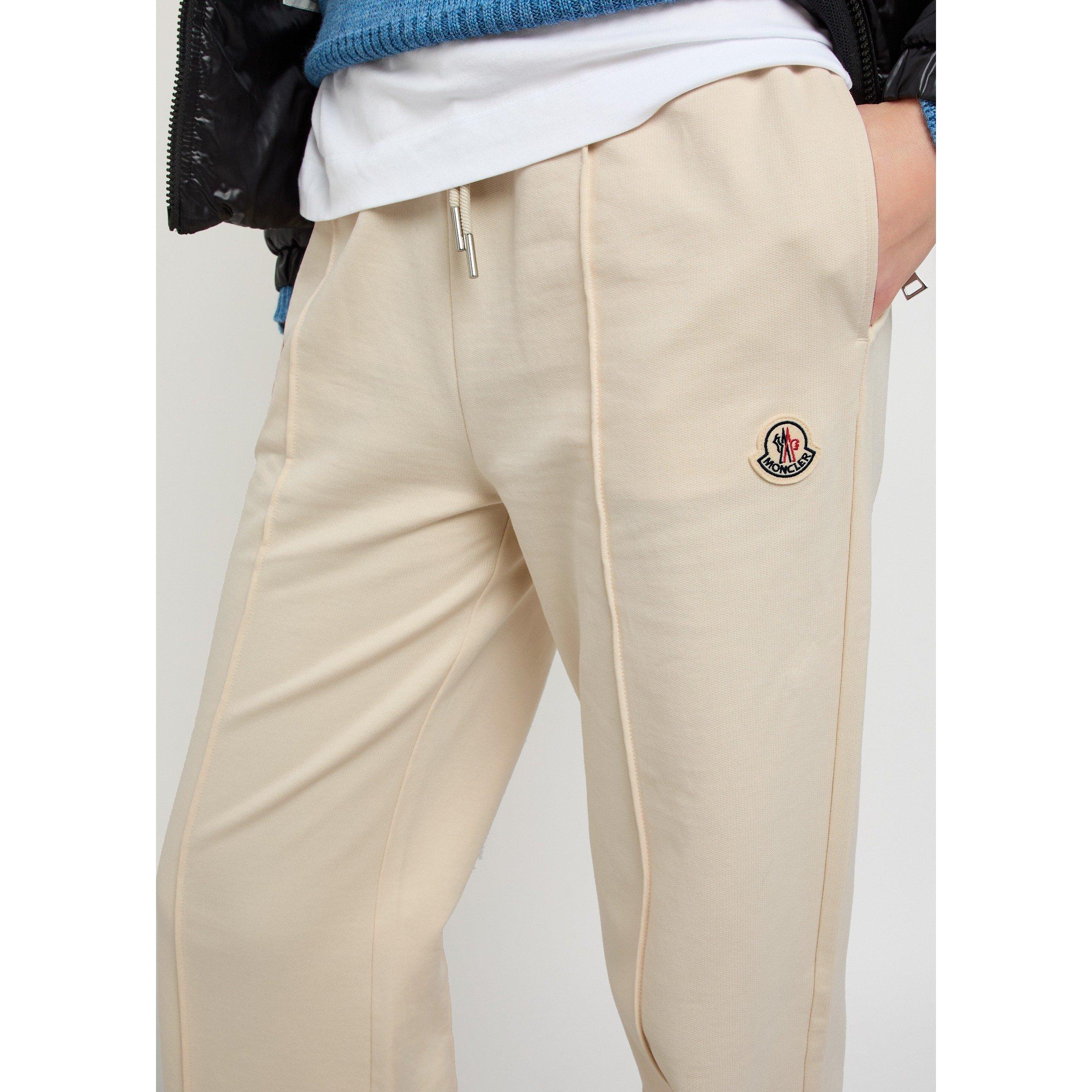 CREAM - Moncler - Women's Cotton Open Hem Mid-Rise Joggers - 4