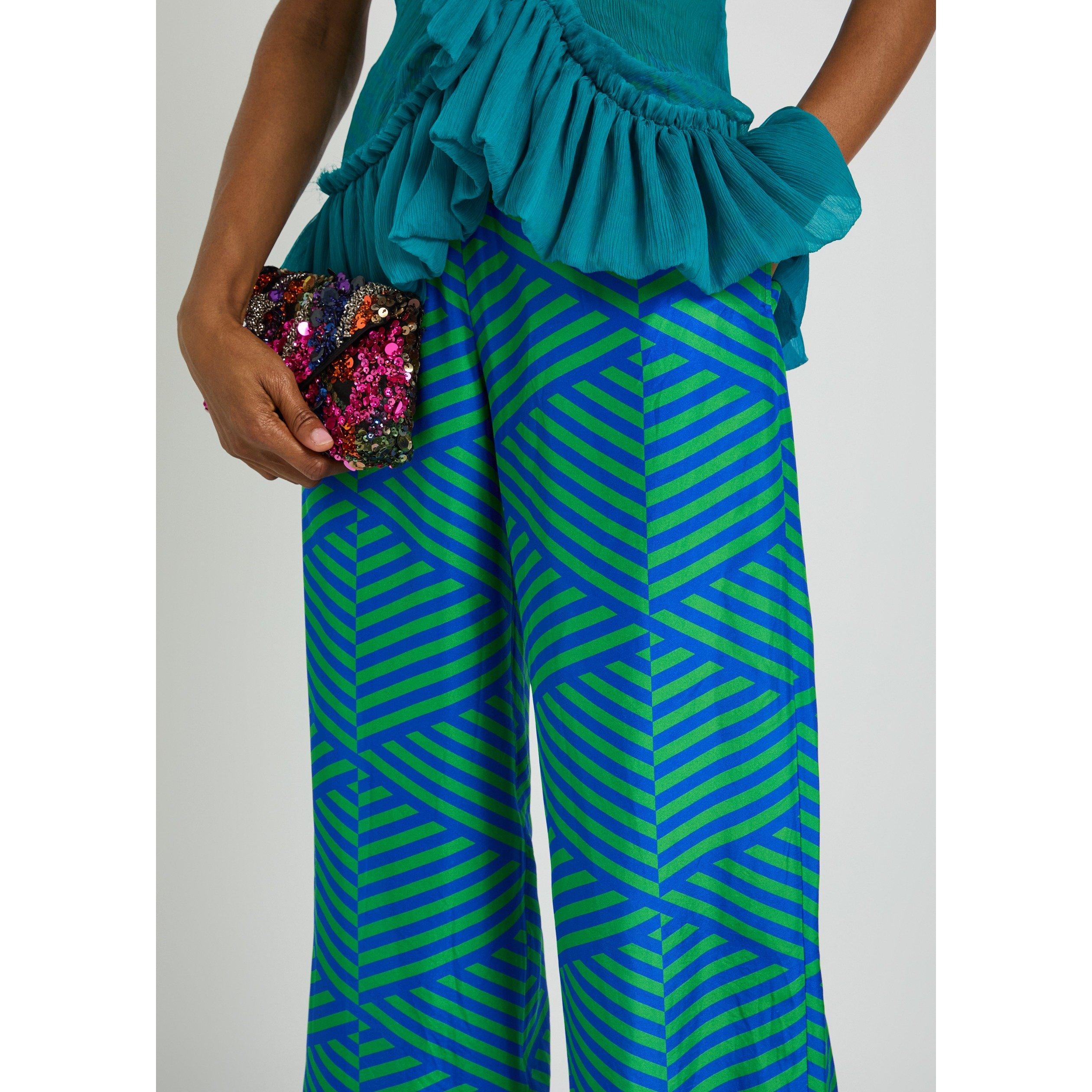 GREEN - Dries Van Noten - 03280-PUVIS LONG 3141 W.W.PANT - 4