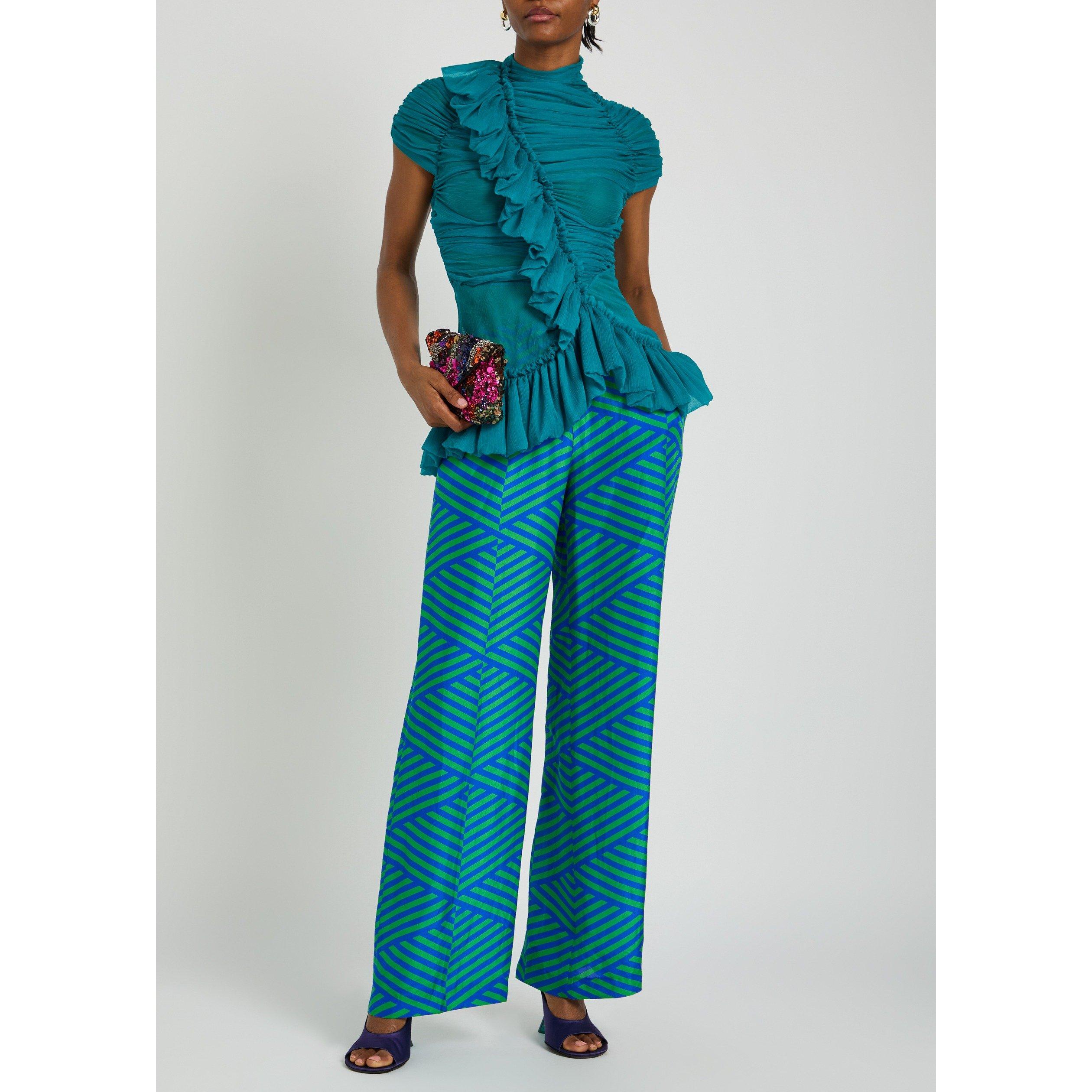 GREEN - Dries Van Noten - 03280-PUVIS LONG 3141 W.W.PANT - 5