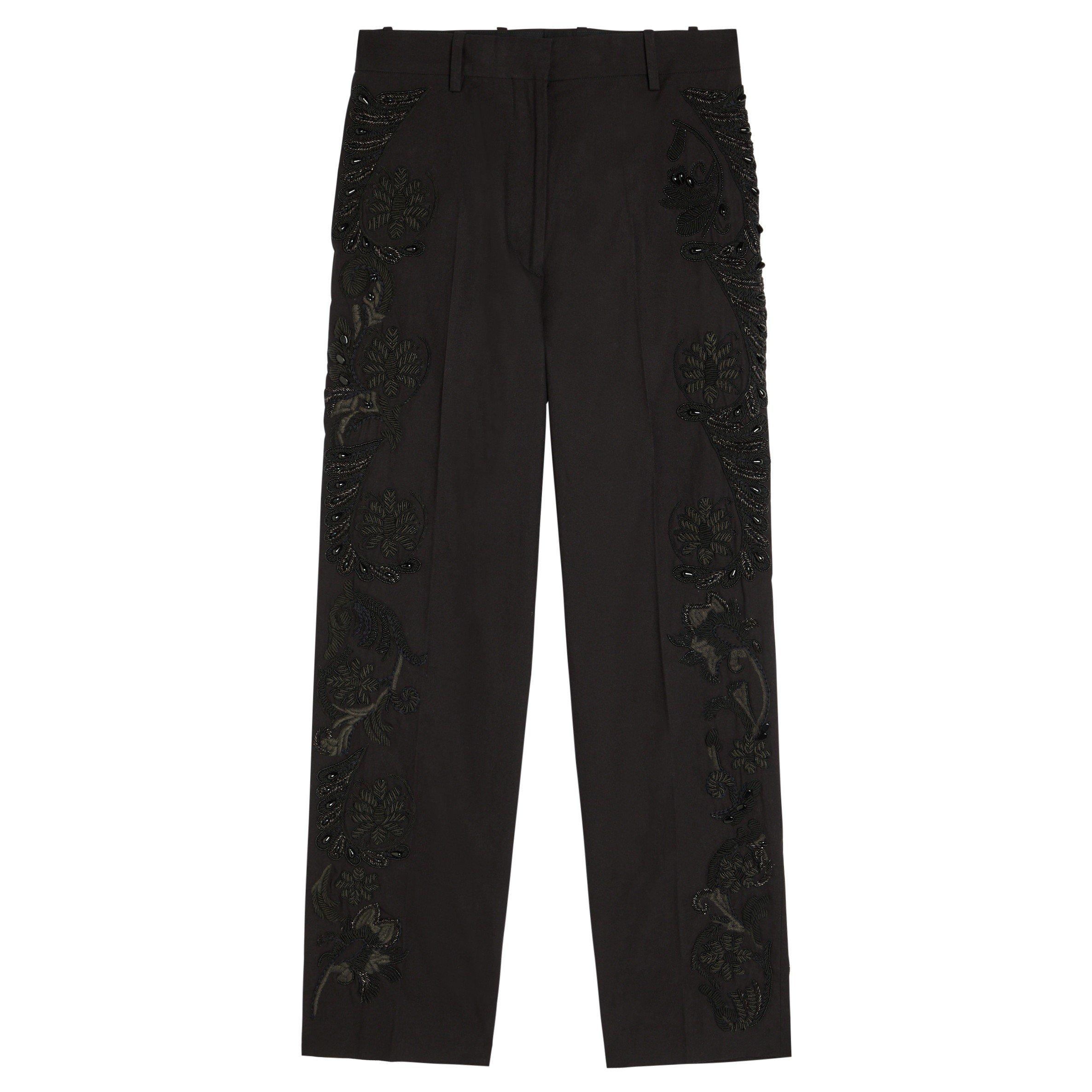 BLACK - Dries Van Noten - 03110-PILAR EMB 3392 W.W.PANTS - 1