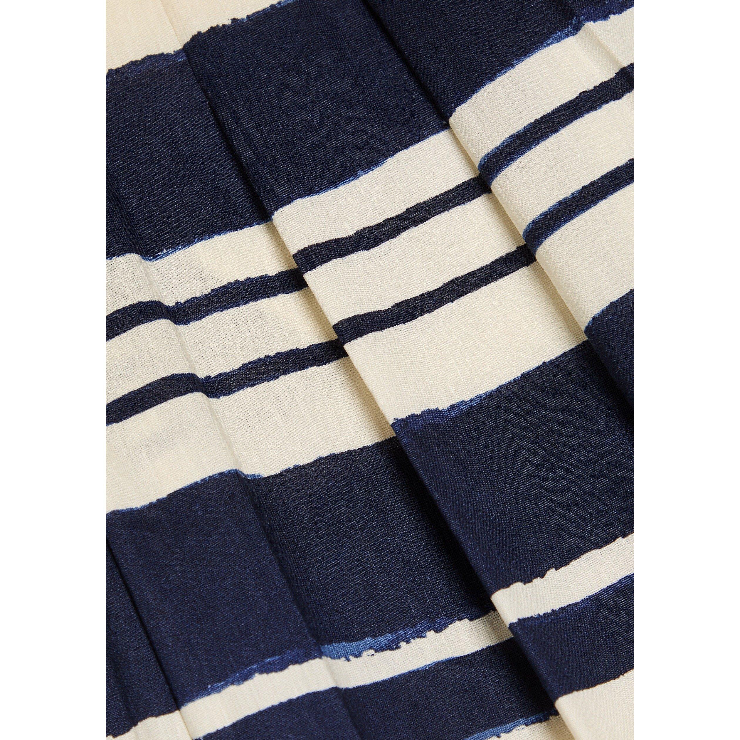 NAVY AND OTHER - Veronica Beard - Women's Heron Striped Linen Wide-Leg Trousers - 4