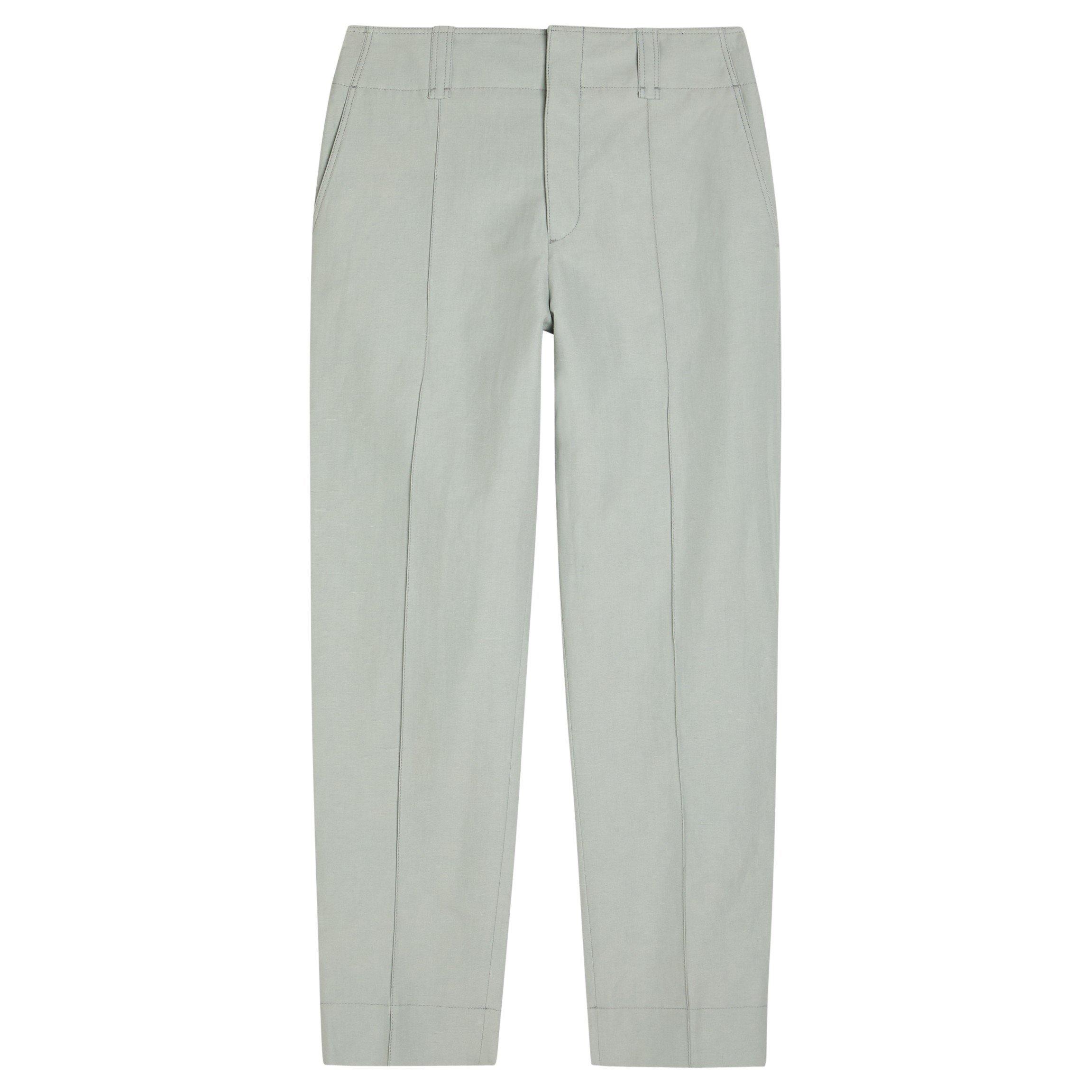 GREY - Chloe - Women's Linen Tapered Trousers - 1