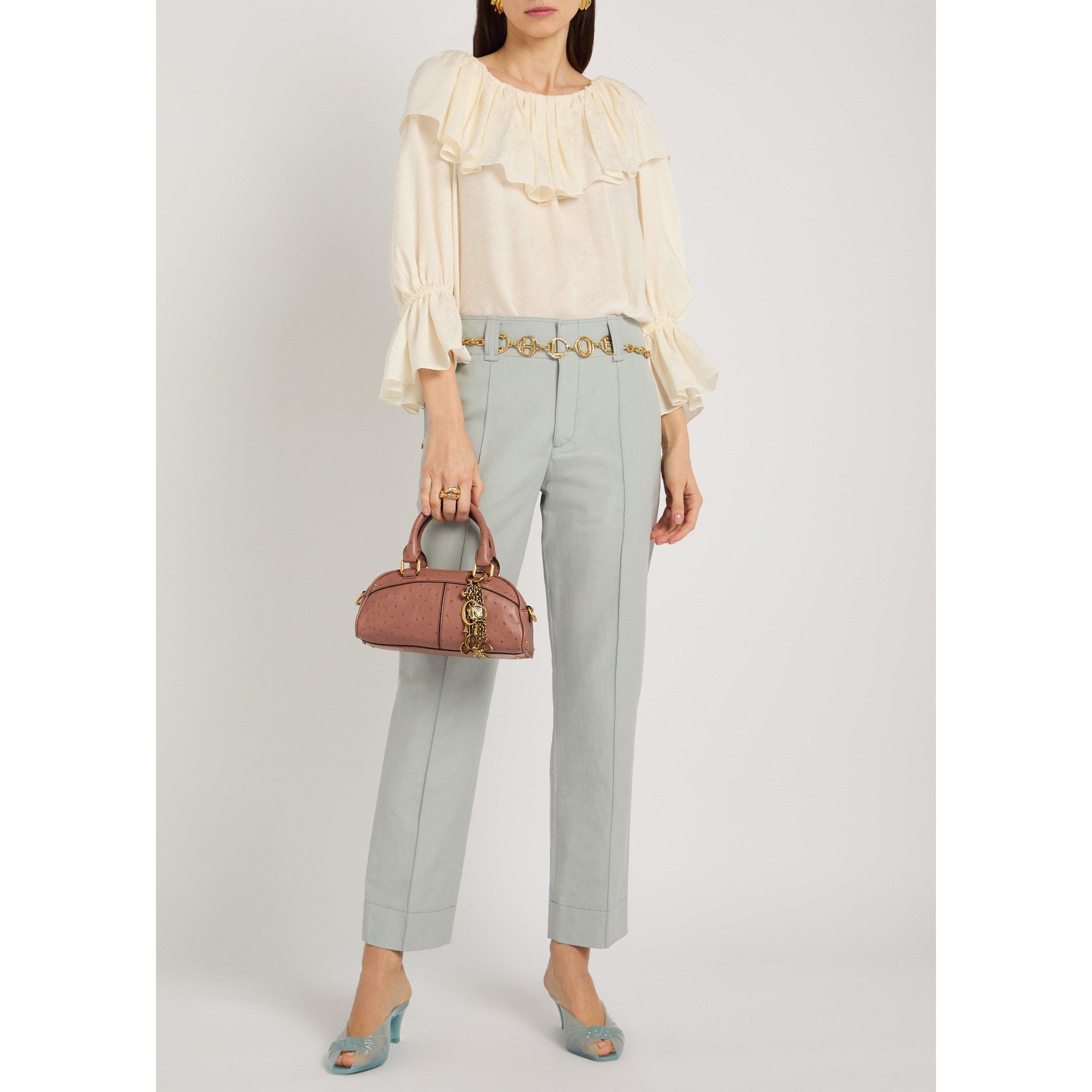 GREY - Chloe - Women's Linen Tapered Trousers - 5