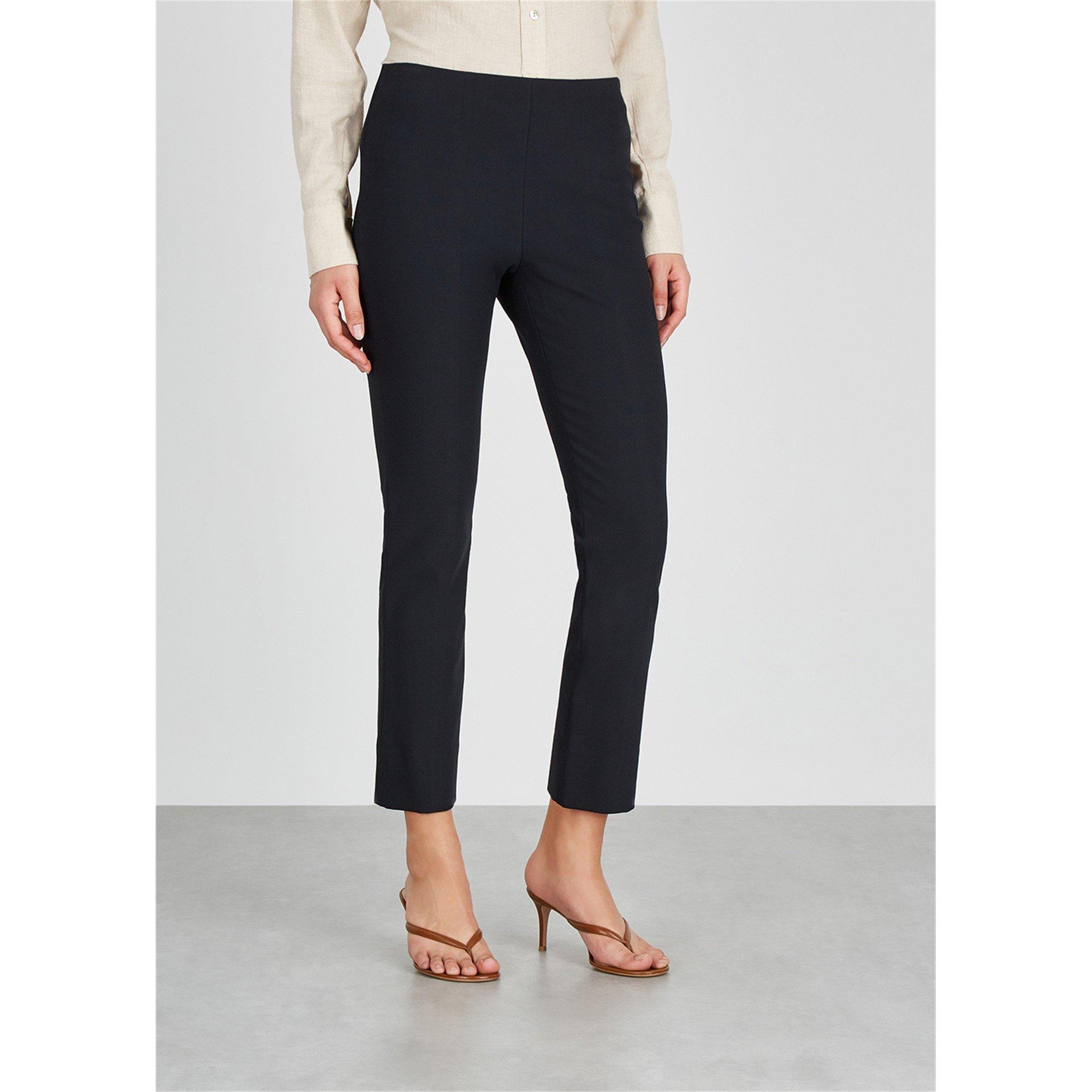 NAVY - Vince - Women's Cotton Front Seam Cropped Skinny-Fit Leggings - 2