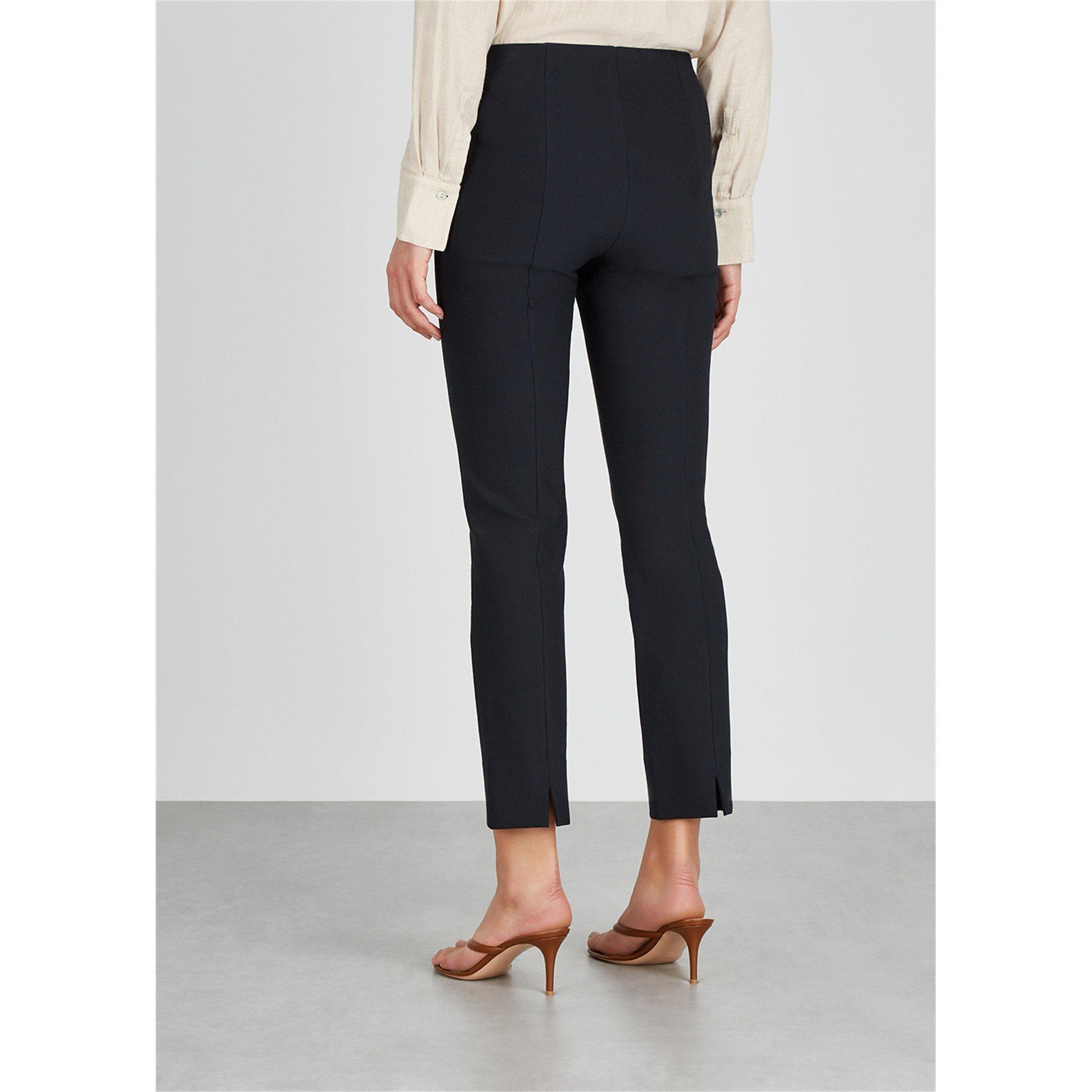 NAVY - Vince - Women's Cotton Front Seam Cropped Skinny-Fit Leggings - 3