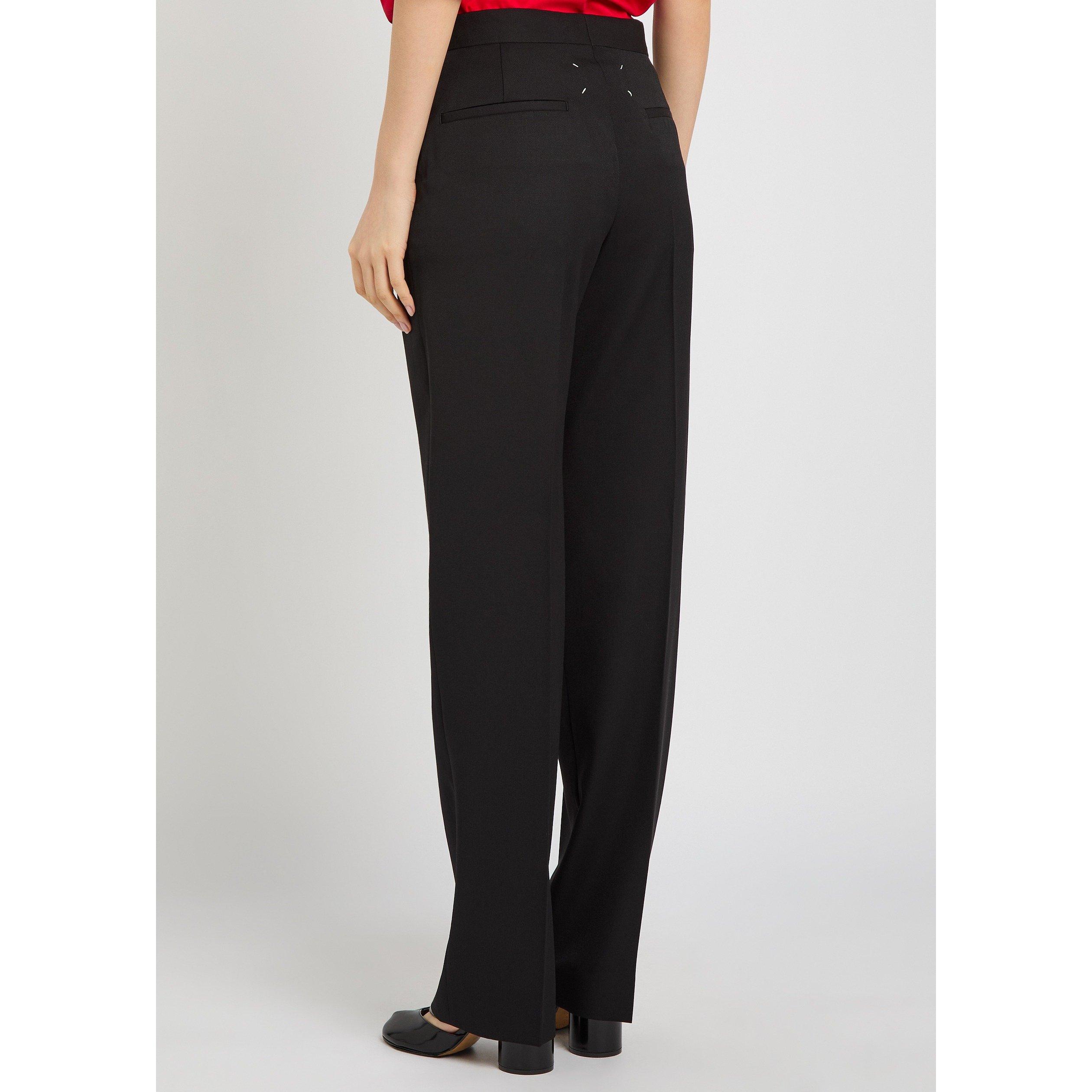 BLACK - Maison Margiela - Women's Virgin Wool Tapered Trousers - 3