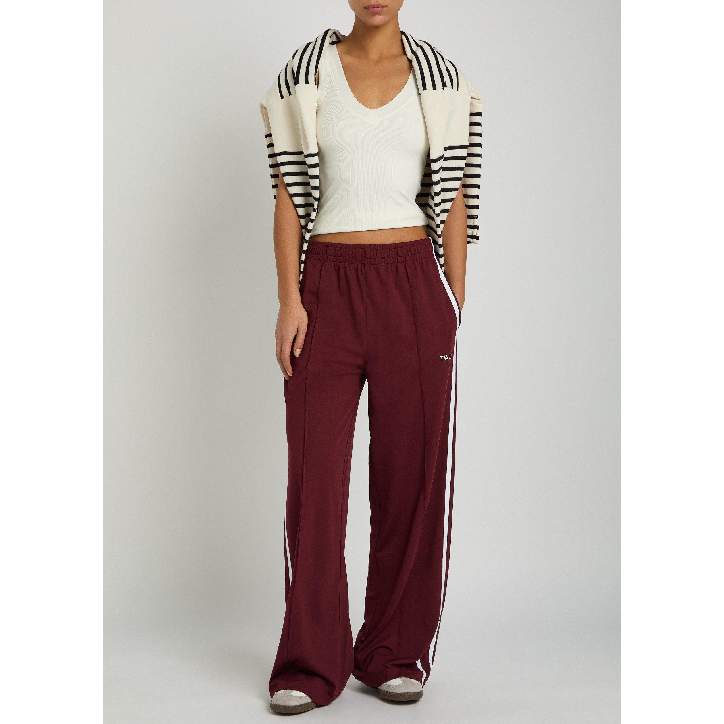 DARK RED - TALA - TR STRIPE STRAIGHT LEG JOGGER - 5