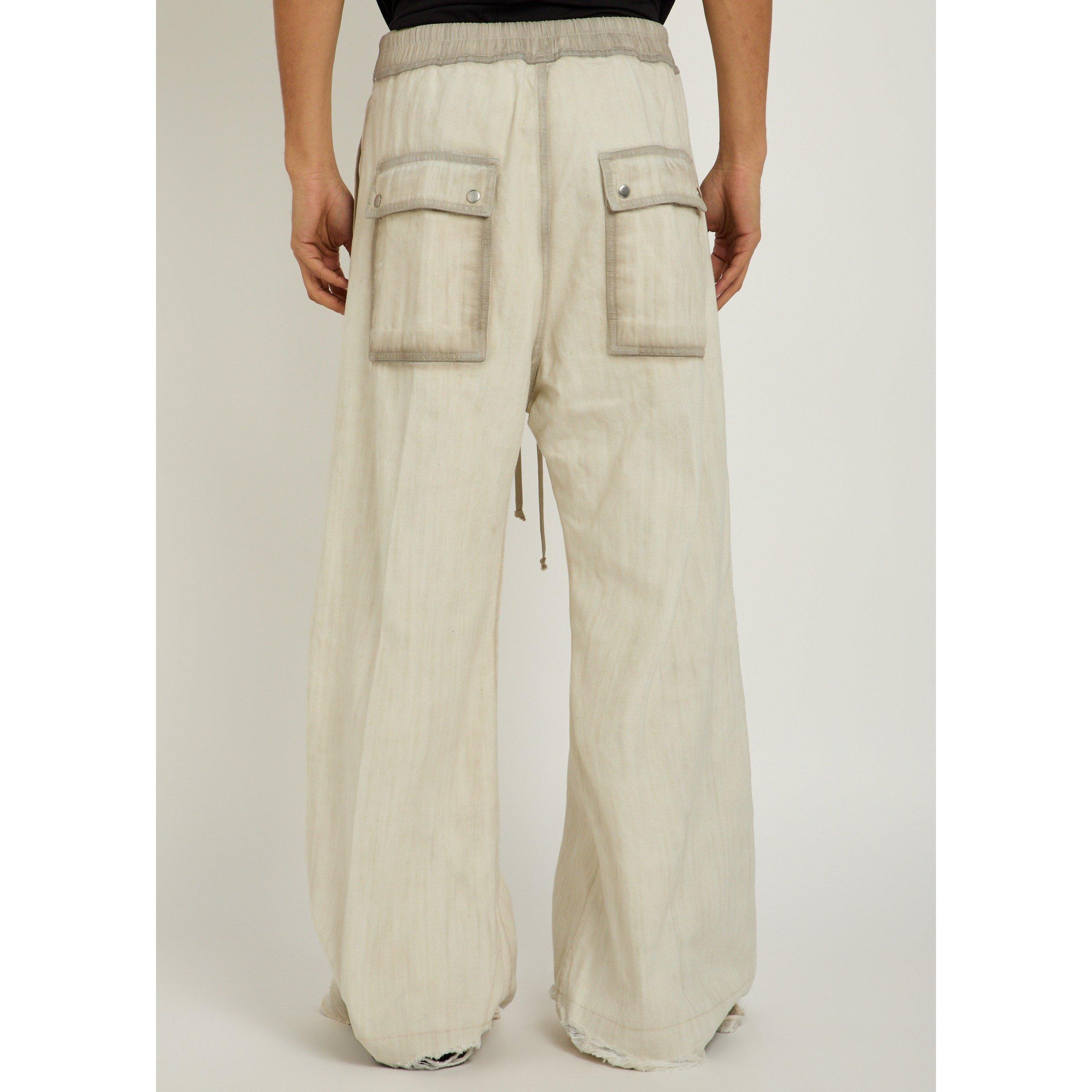 OFF WHITE - Rick Owens - Men's Bela Cotton Wide-Leg Trousers - 3