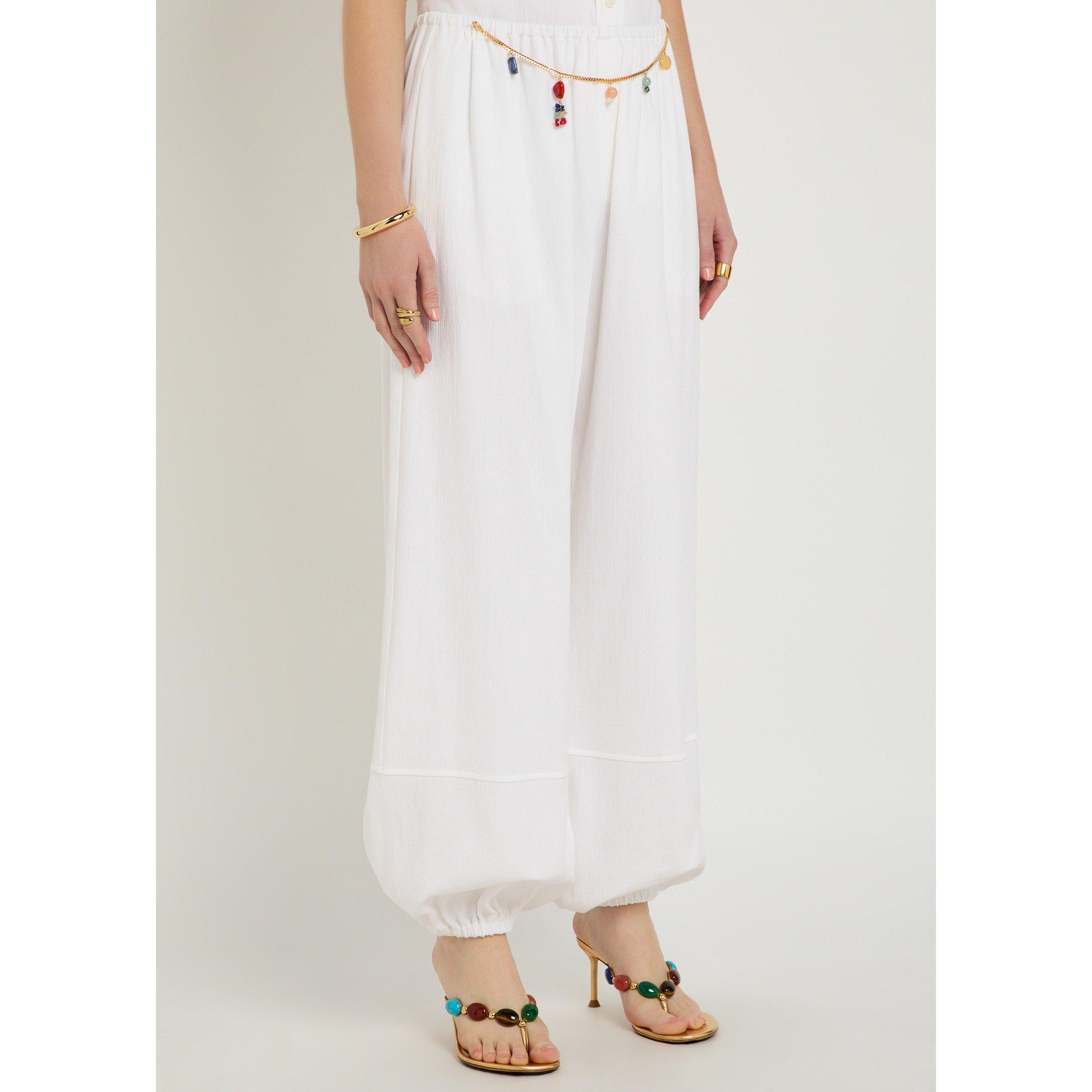 WHITE - Stella McCartney - Women's Balloon Cotton Trousers - 2