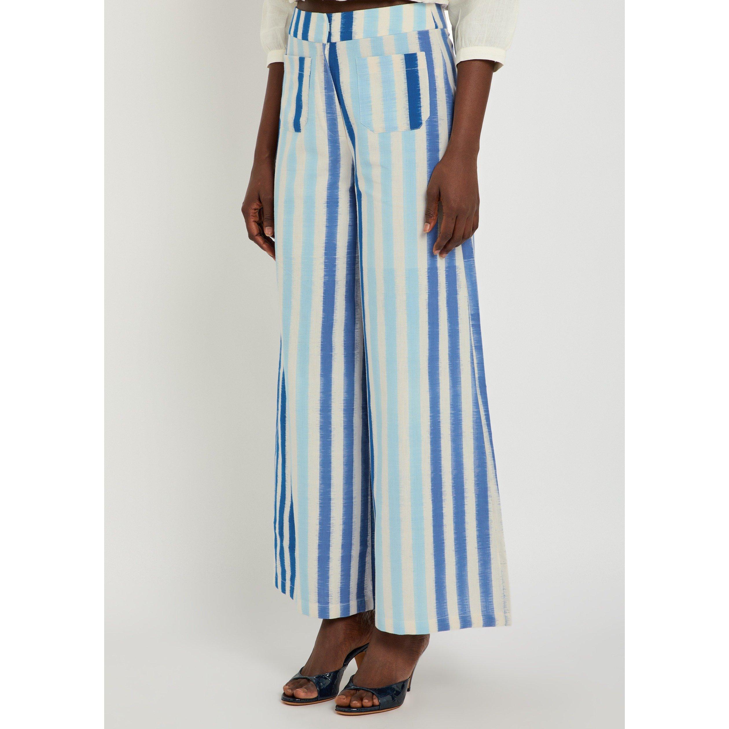 BLUE AND OTHER - Emporio Sirenuse - TR ADELE STRIPE IKAT TROUSERS - 2