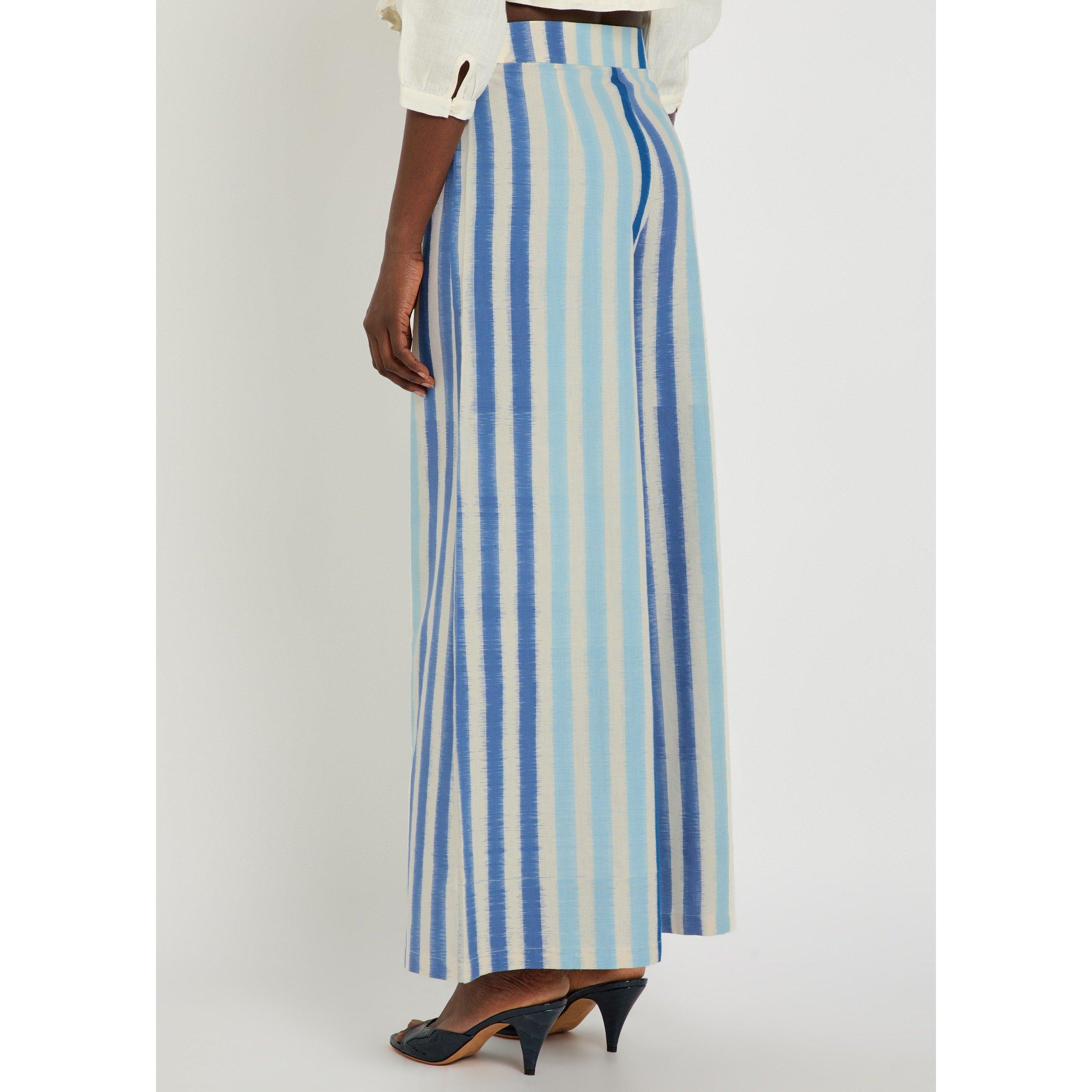 BLUE AND OTHER - Emporio Sirenuse - TR ADELE STRIPE IKAT TROUSERS - 3