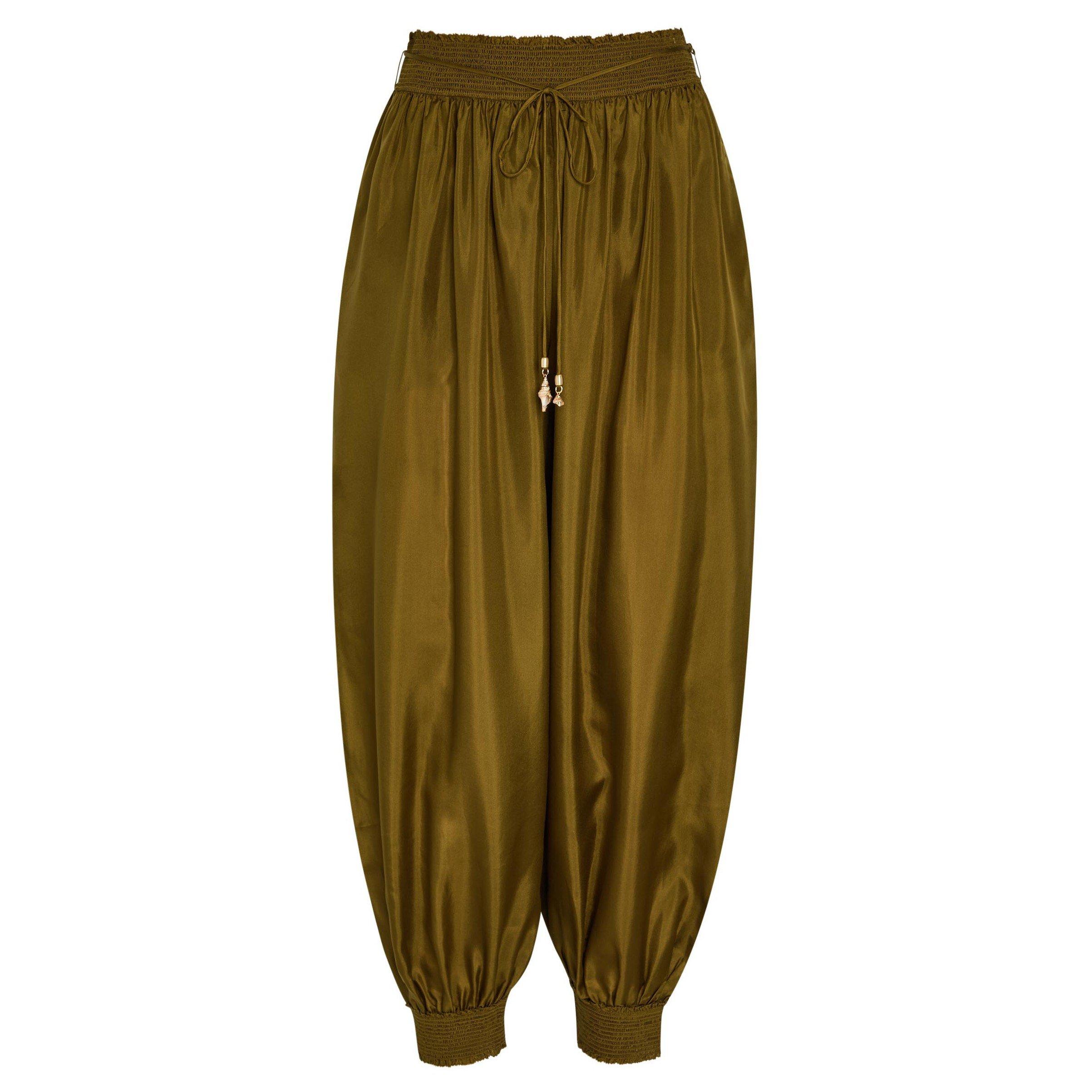 OLIVE - Zimmermann - Women's Mahon Silk Harem Trousers - 1