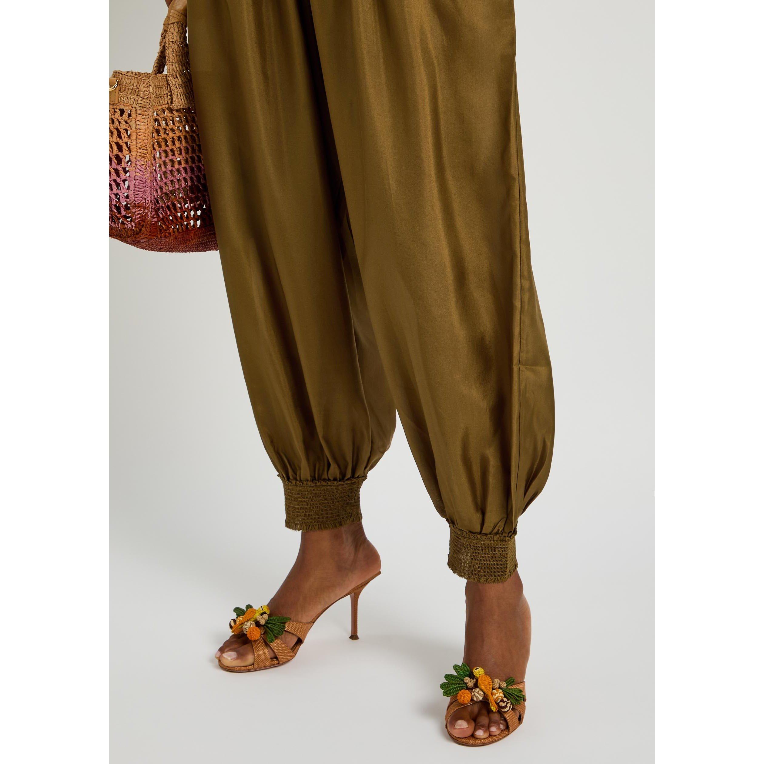 OLIVE - Zimmermann - Women's Mahon Silk Harem Trousers - 4