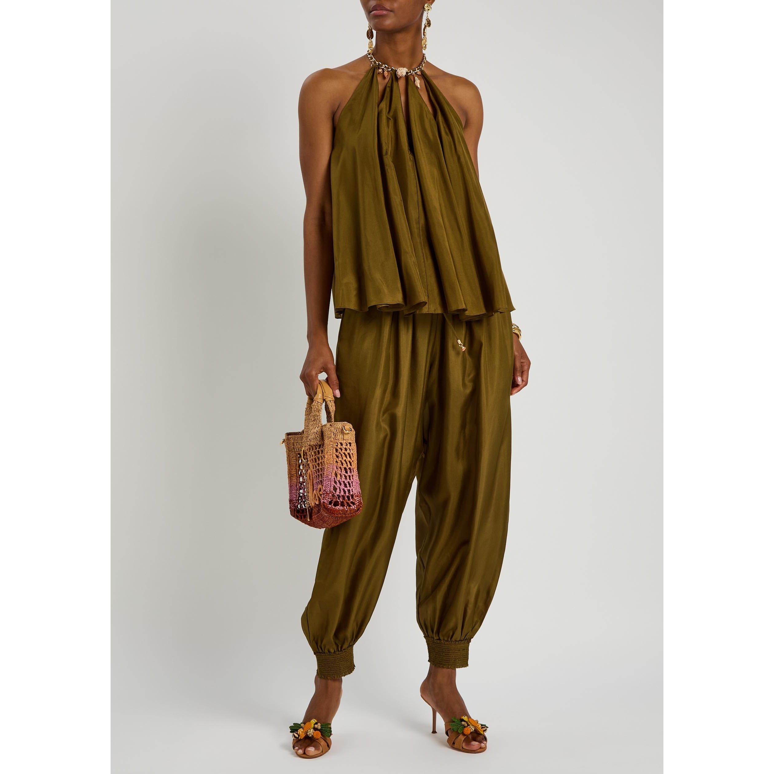 OLIVE - Zimmermann - Women's Mahon Silk Harem Trousers - 5