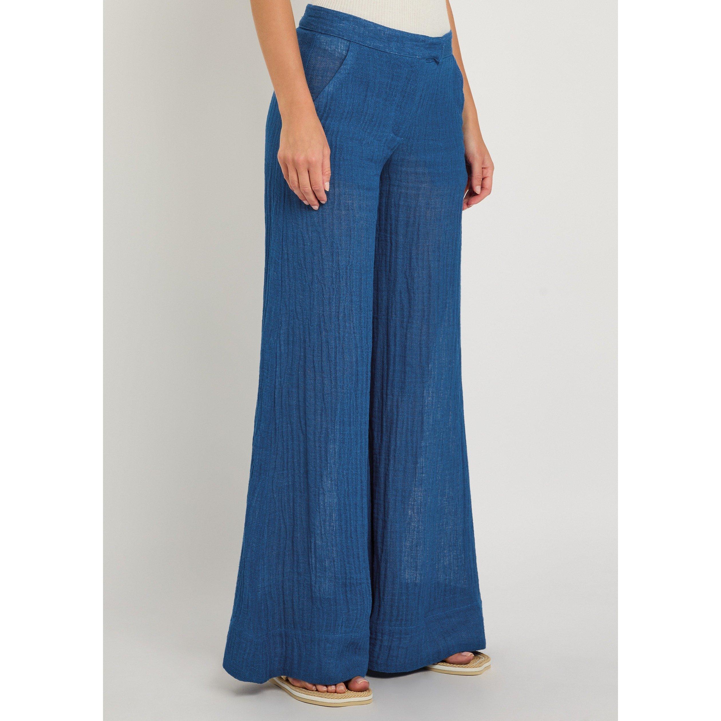 BLUE - Lisa Marie Fernandez - TR LOW-WAIST WIDE LEG PANT - 2
