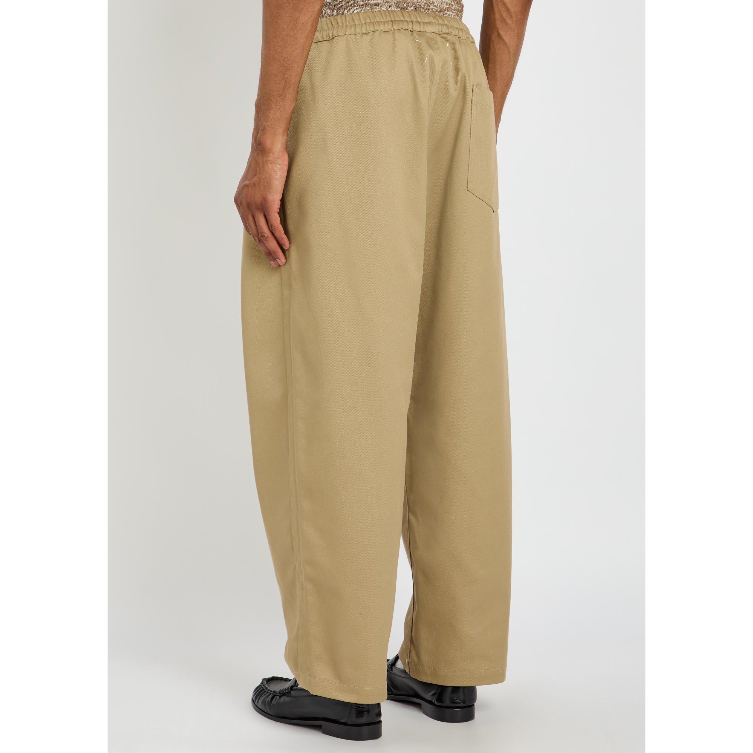 BEIGE - Maison Margiela - MM WIDE CROPPED TROUSERS - 3