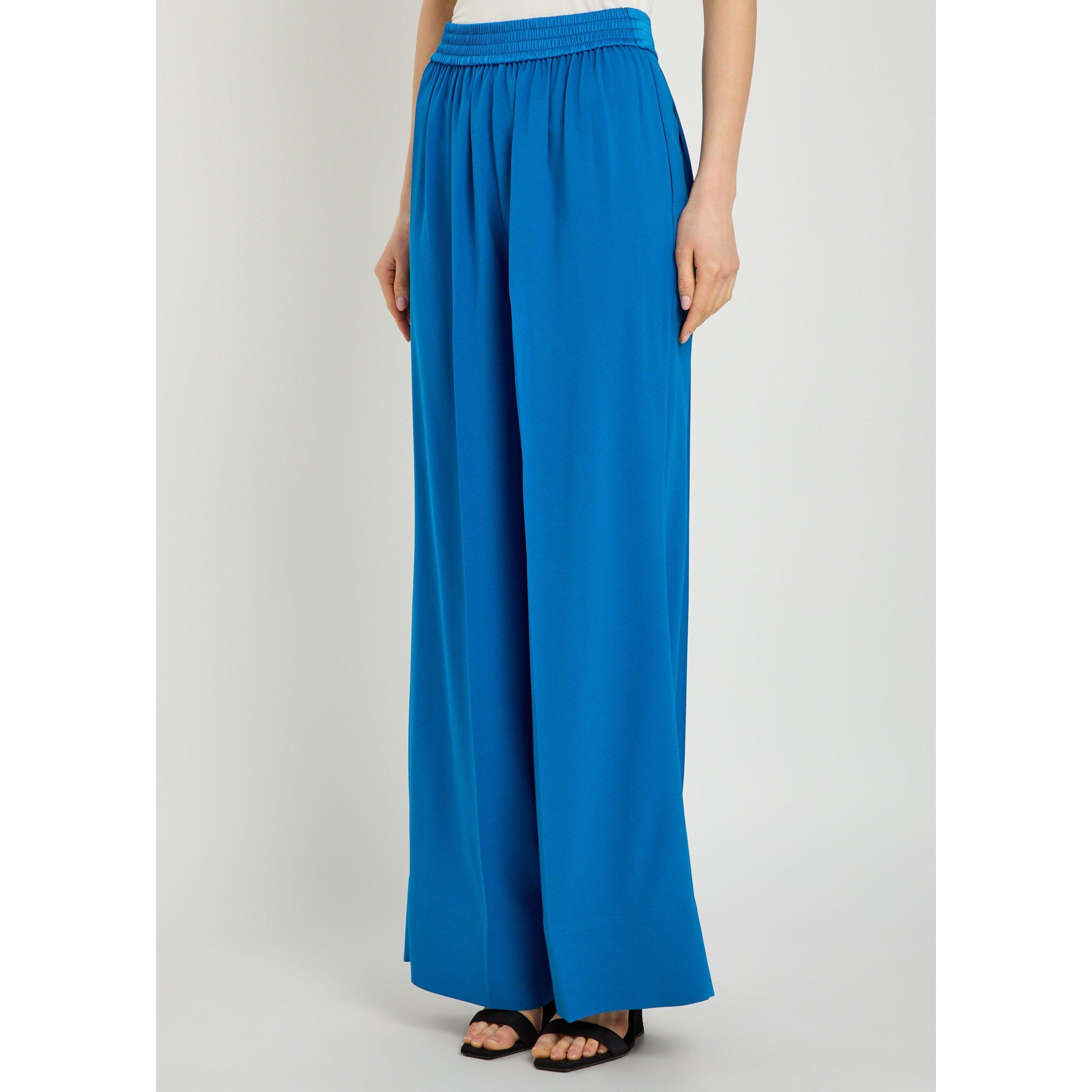BLUE - Joseph - Women's Cara High-Waisted Wide-Leg Trousers - 2