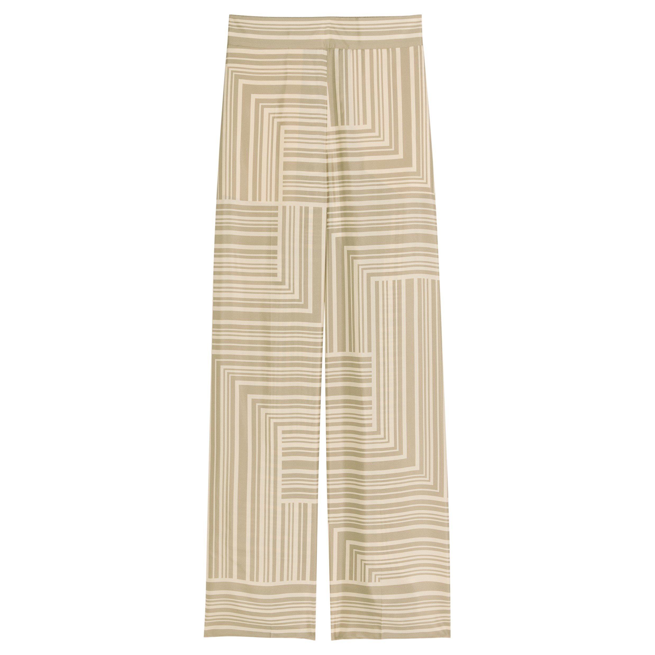 BEIGE - Joseph - TR DIJON GRID SILK TROUSERS - 1