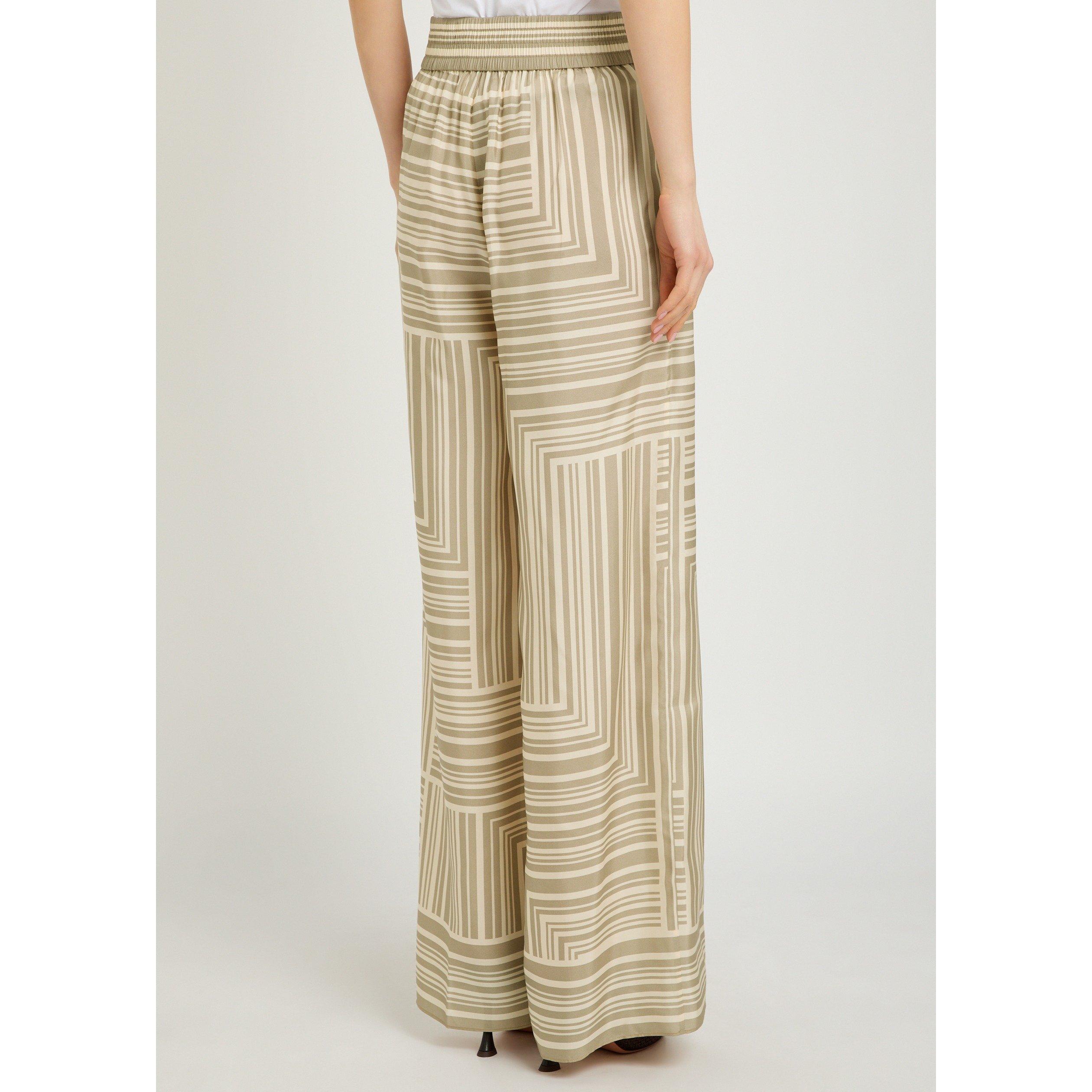BEIGE - Joseph - TR DIJON GRID SILK TROUSERS - 3