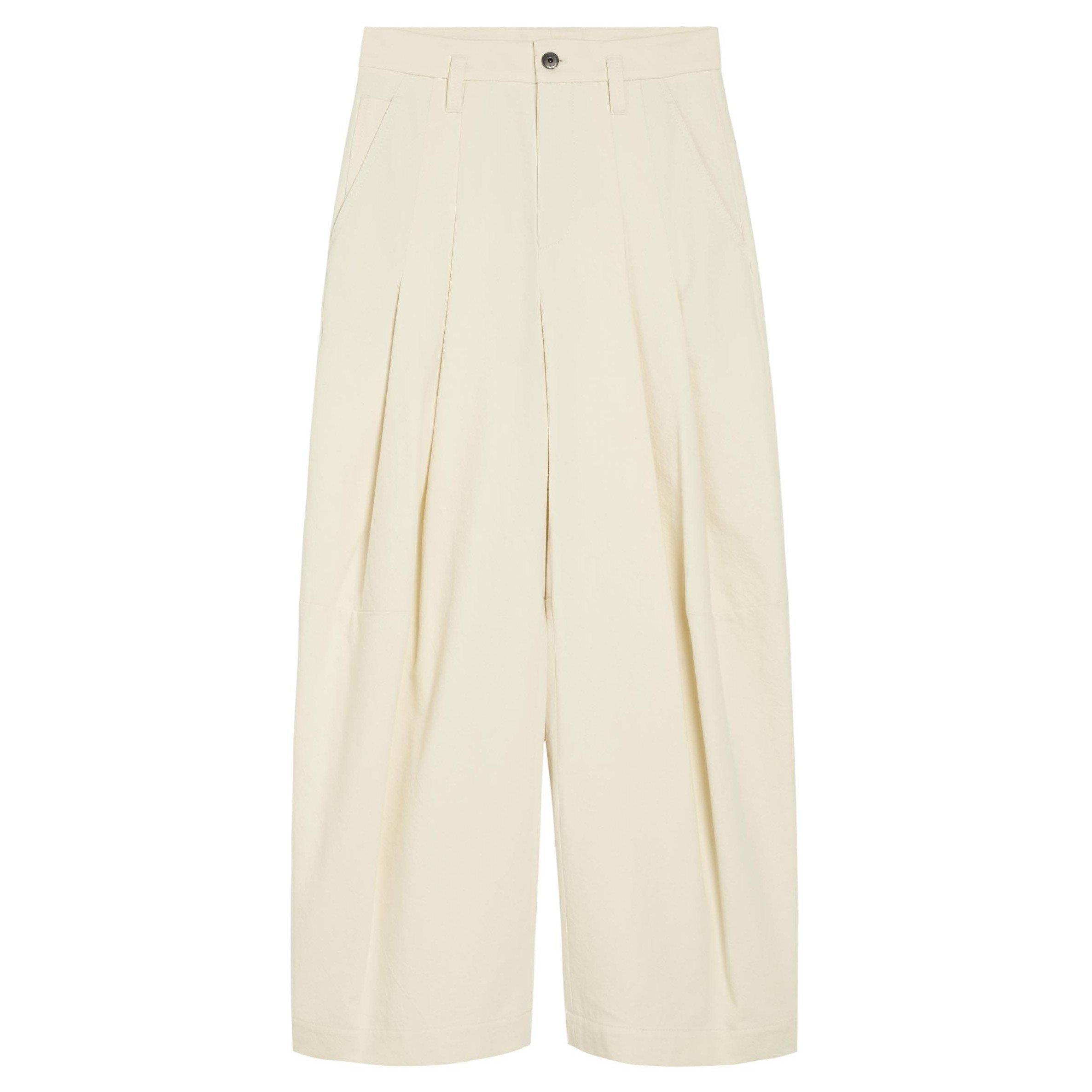 WHITE - Brunello Cucinelli - Women's Wide-Leg Cotton Trousers - 1