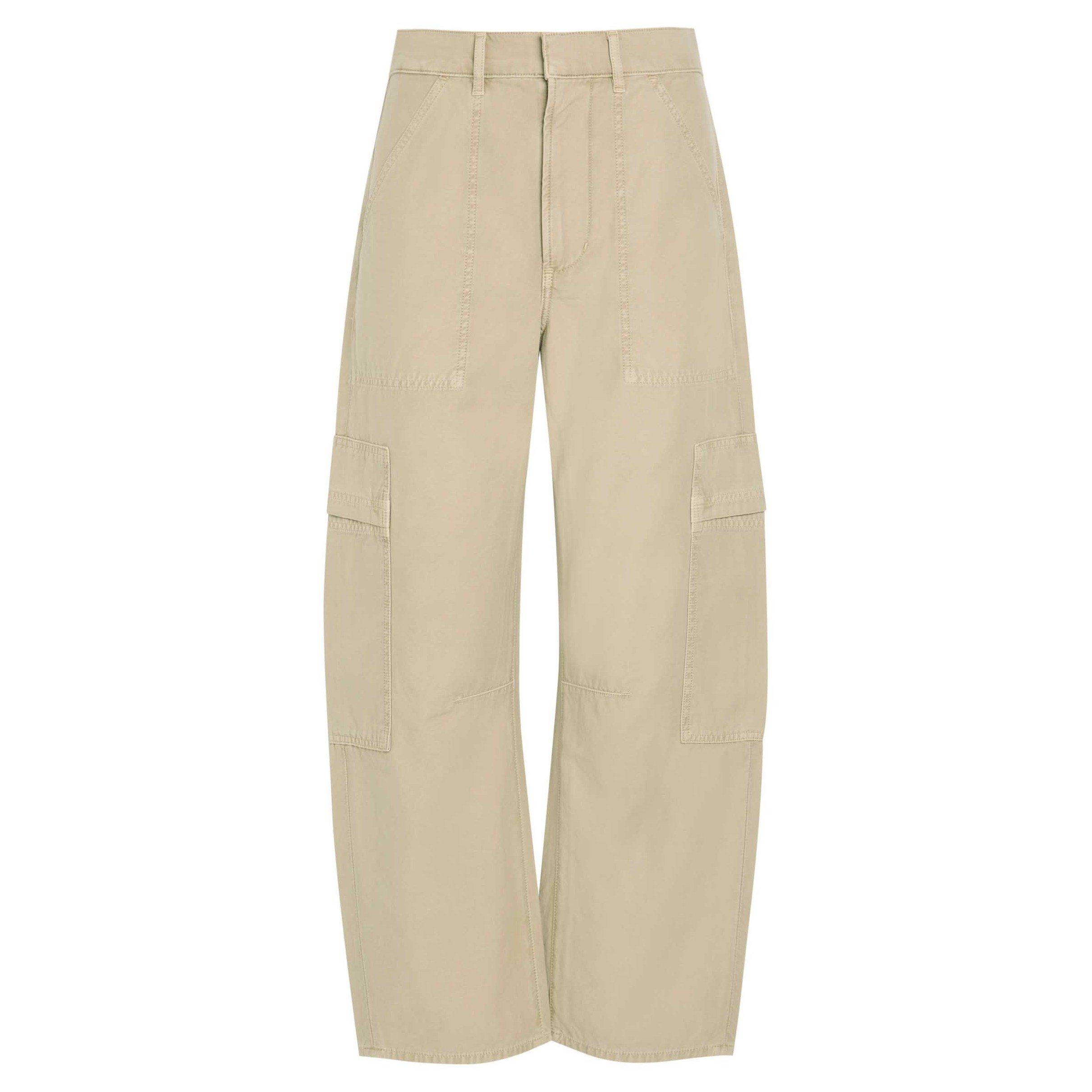 BEIGE - Citizens Of Humanity - Women's Marcelle Cotton Cargo Trousers - 1