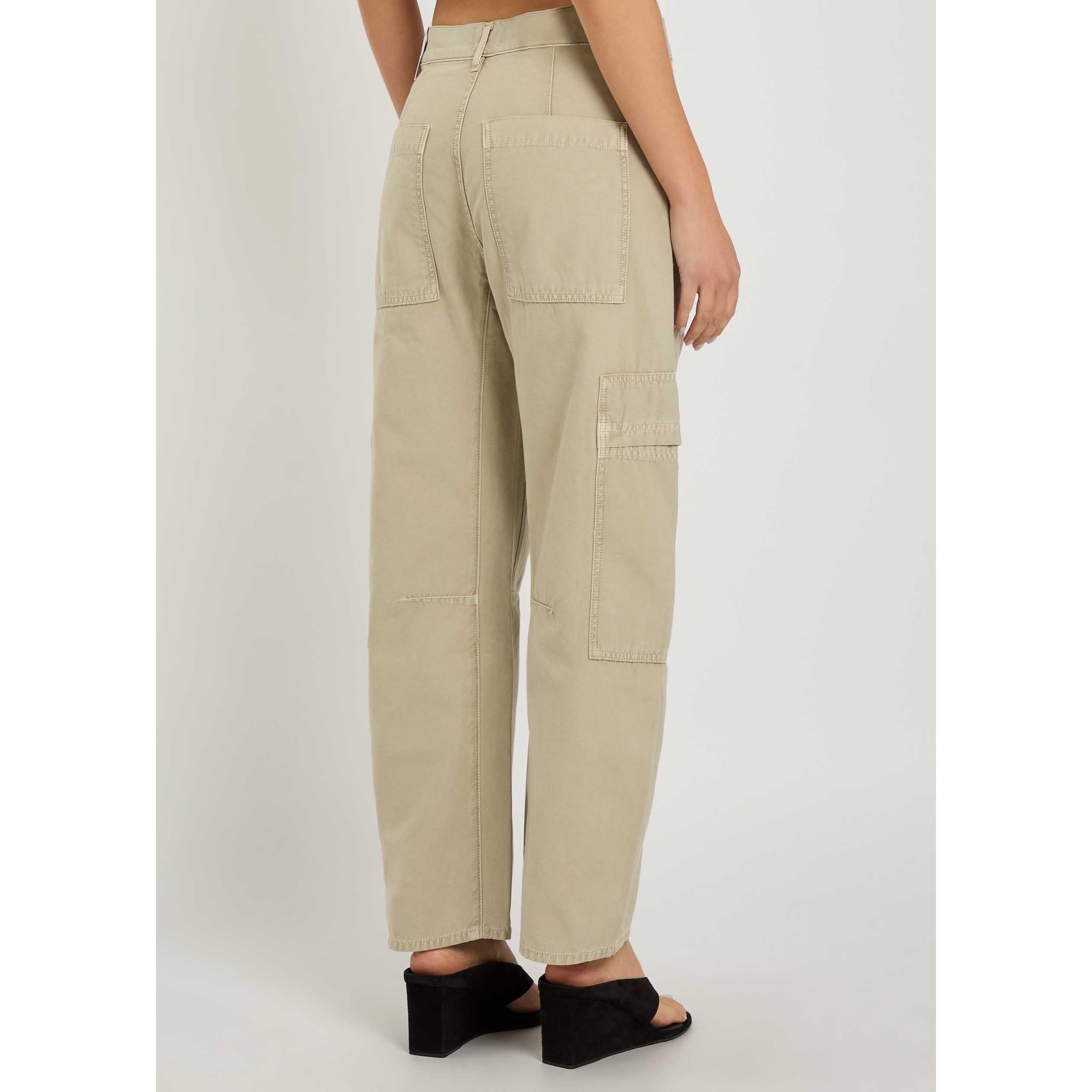 BEIGE - Citizens Of Humanity - Women's Marcelle Cotton Cargo Trousers - 3