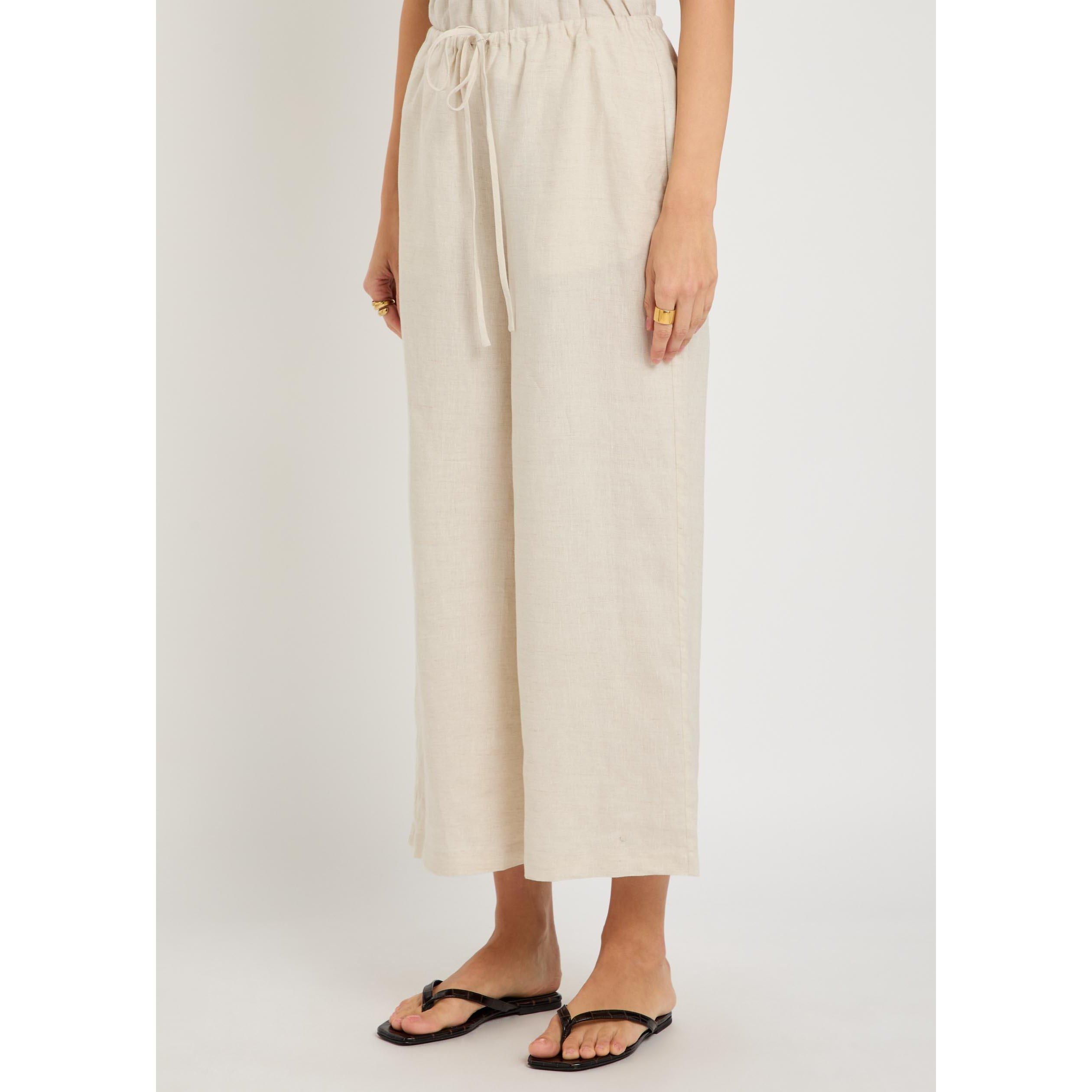 BEIGE - Staud - TR MATEO LINEN CROPPED PANT - 2