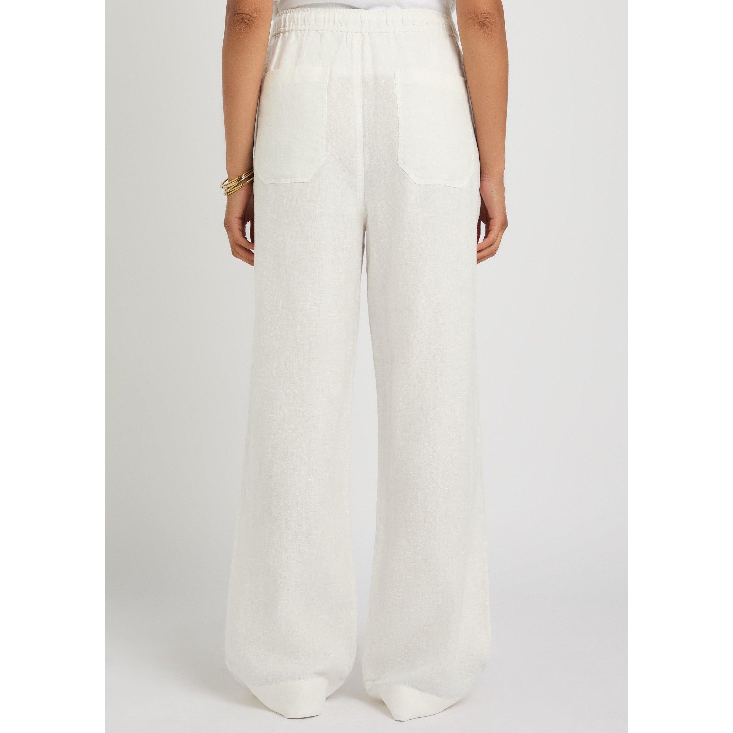 WHITE - Polo Ralph Lauren - TR WOVEN WIDE LEG TROUSERS - 3
