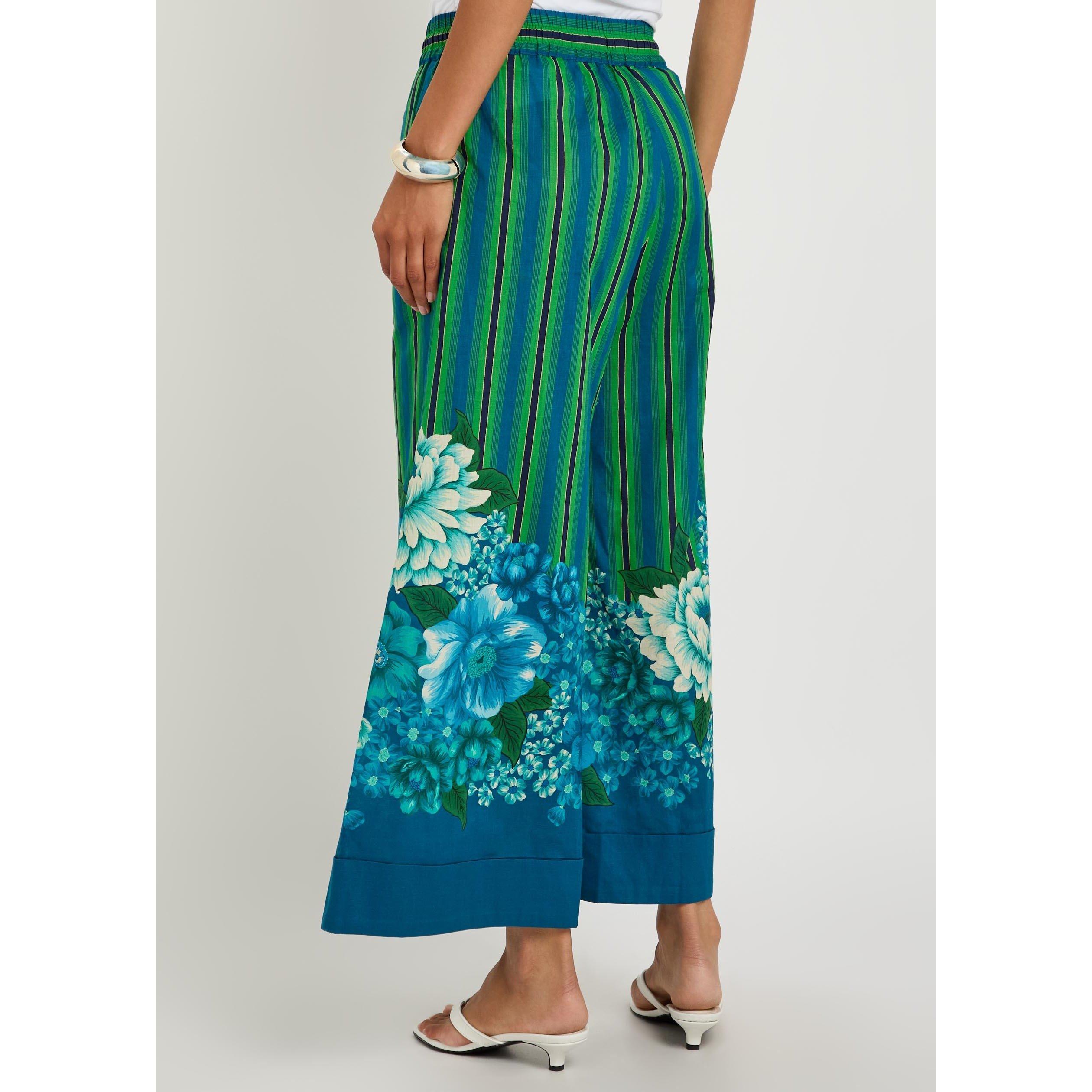 MULTICOLOURED - Alemais - Women's Margo Cropped Wide-Leg Cotton Trousers - 3