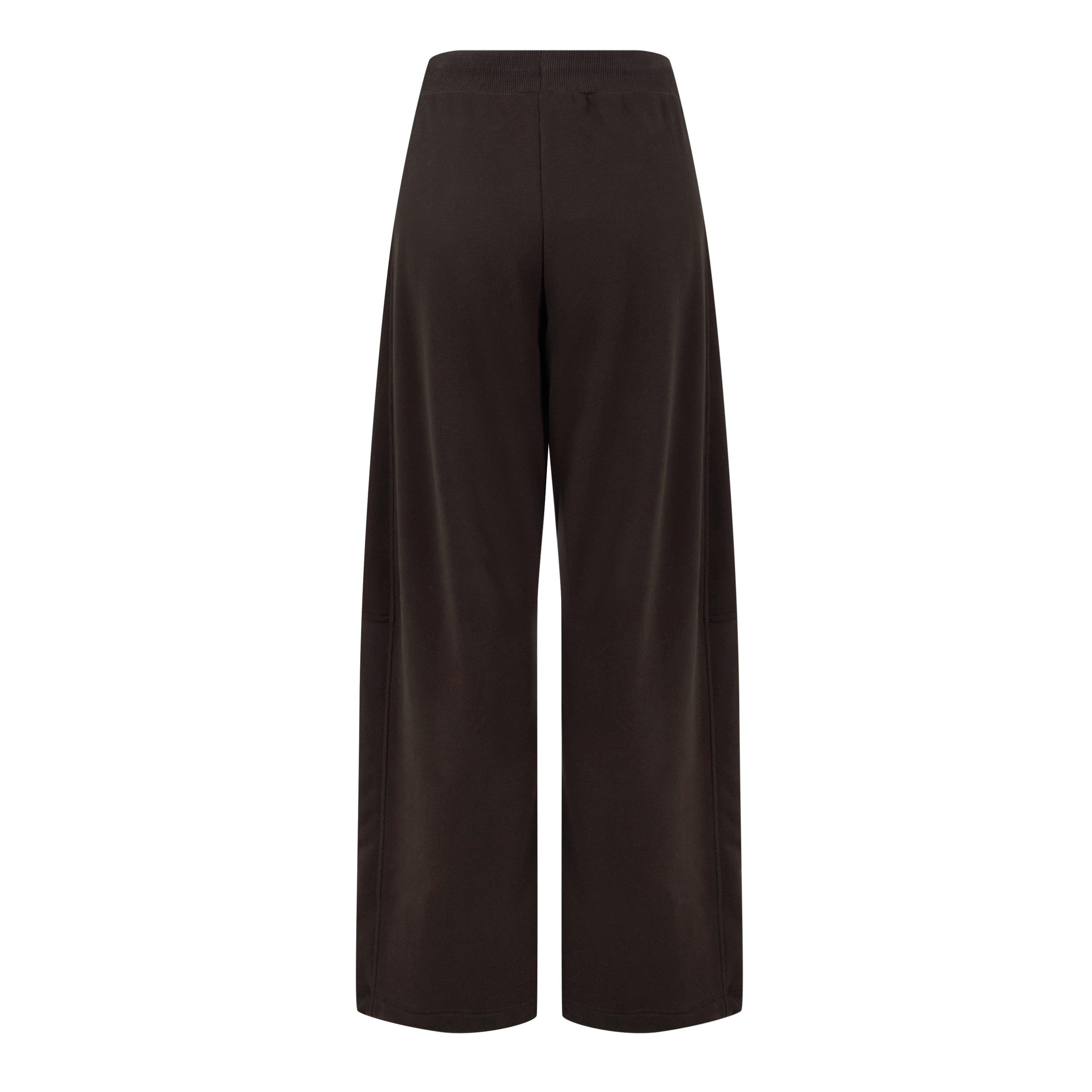 DARK BROWN - TALA - Women's Barrel Leg Cotton Joggers - 2