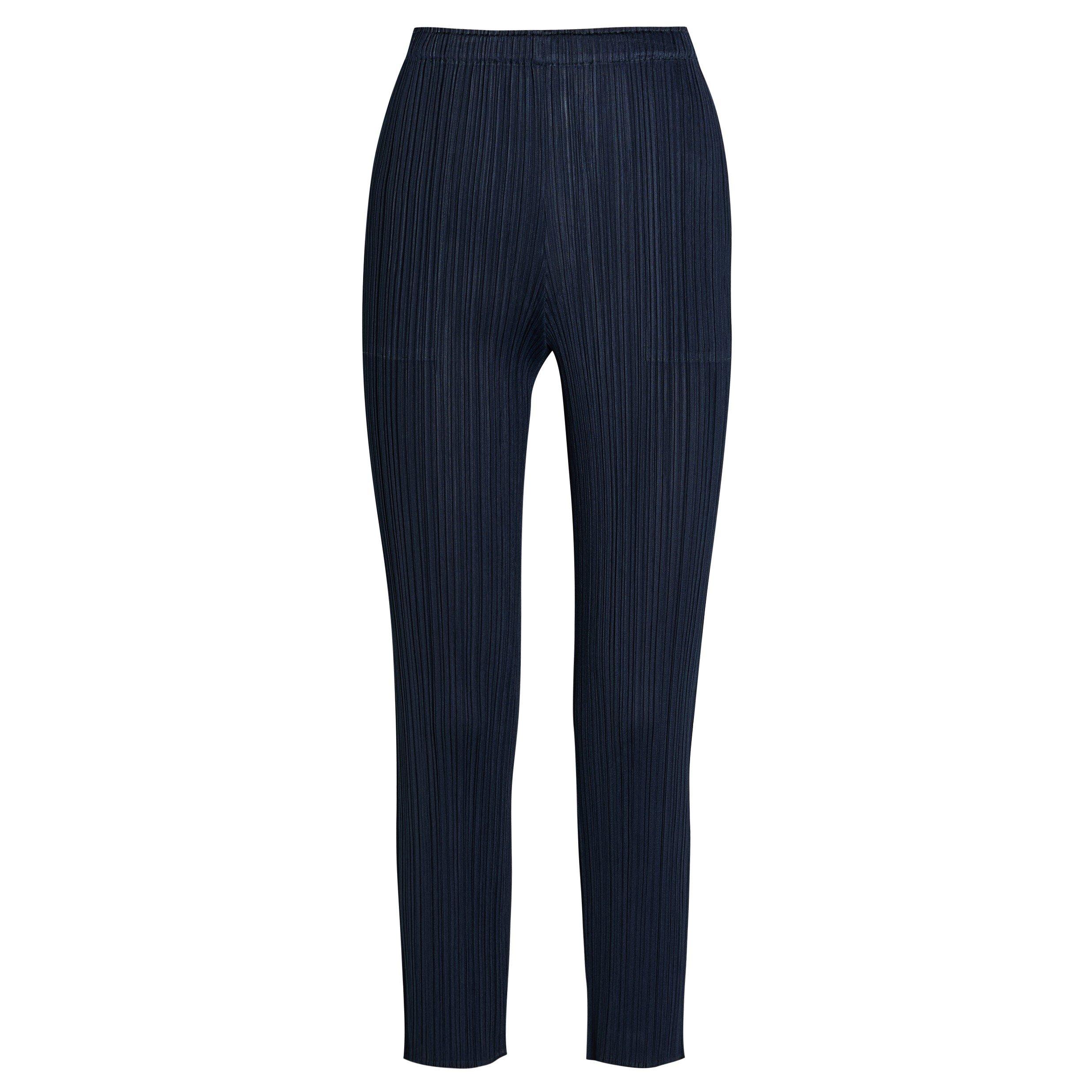 NAVY - Issey Miyake - Women's Pleats Please Tapered Trousers - 1