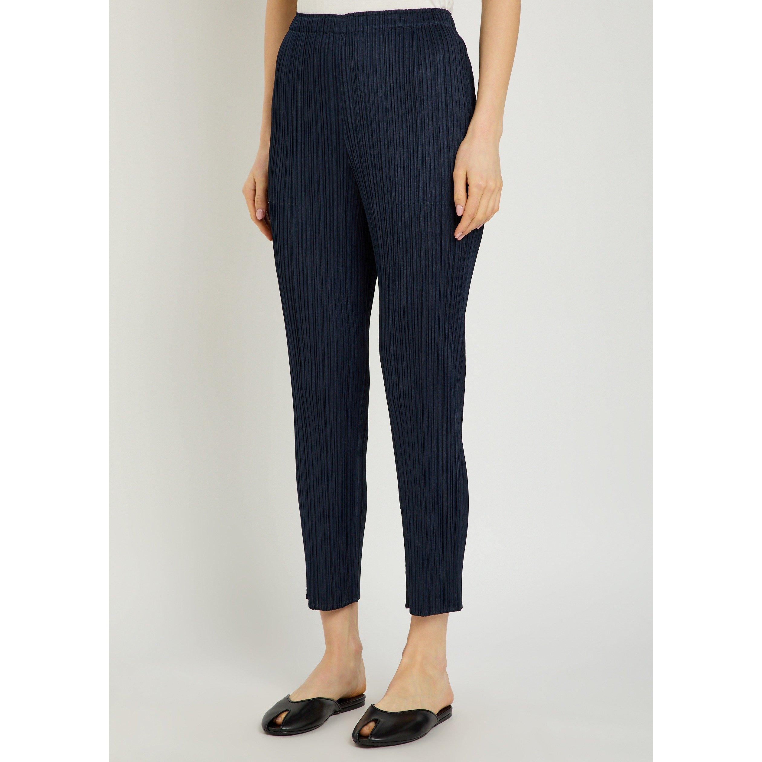 NAVY - Issey Miyake - Women's Pleats Please Tapered Trousers - 2