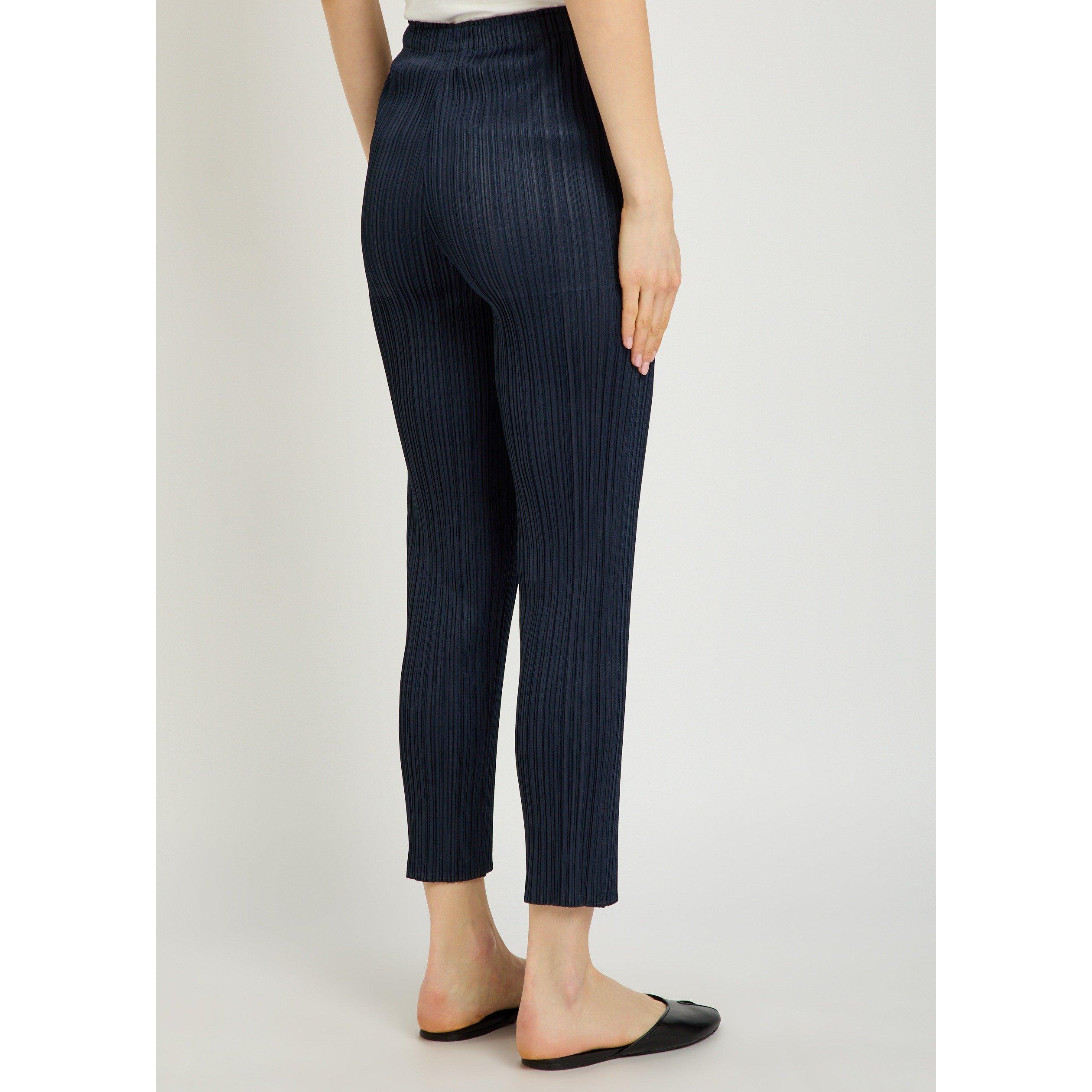 NAVY - Issey Miyake - Women's Pleats Please Tapered Trousers - 3