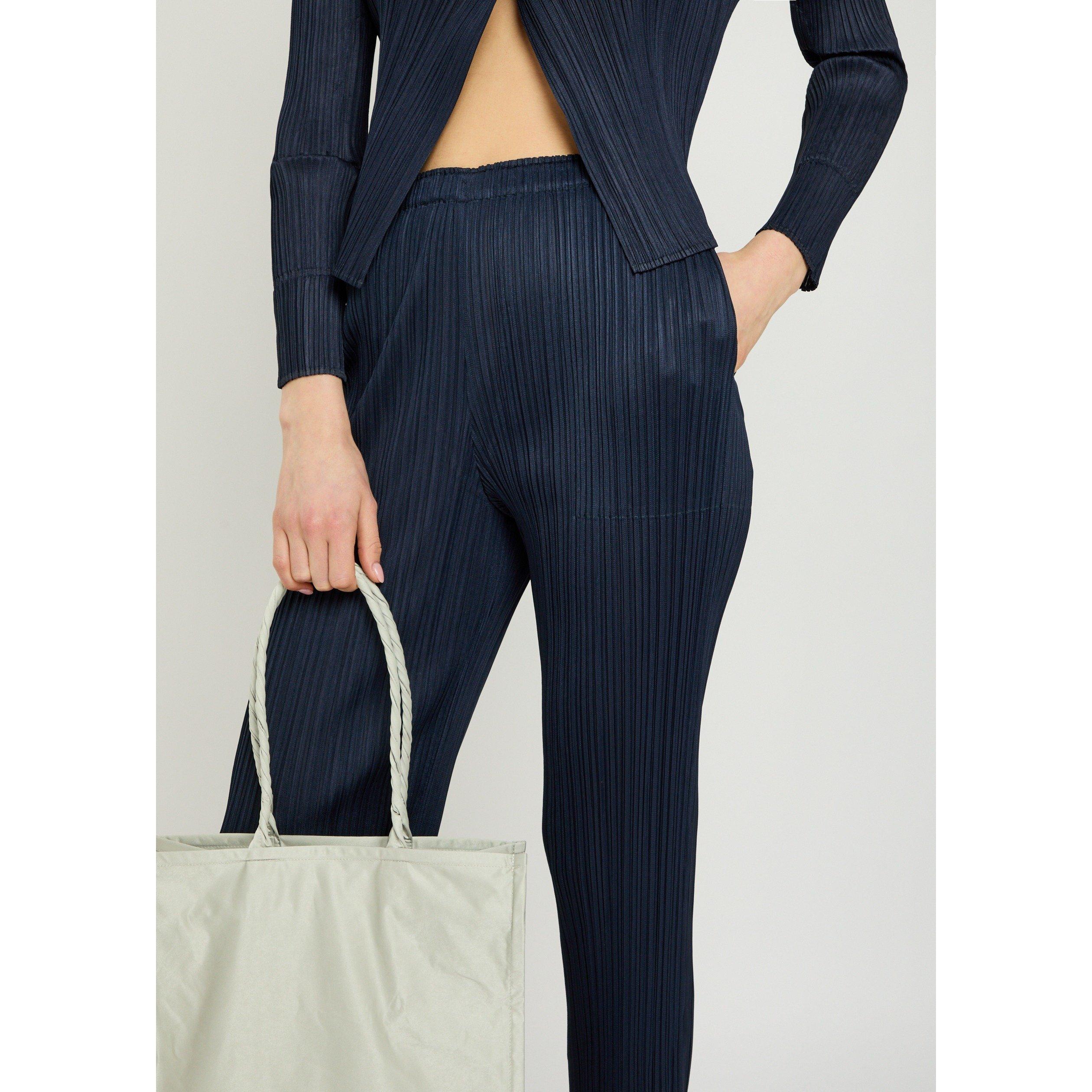 NAVY - Issey Miyake - Women's Pleats Please Tapered Trousers - 4