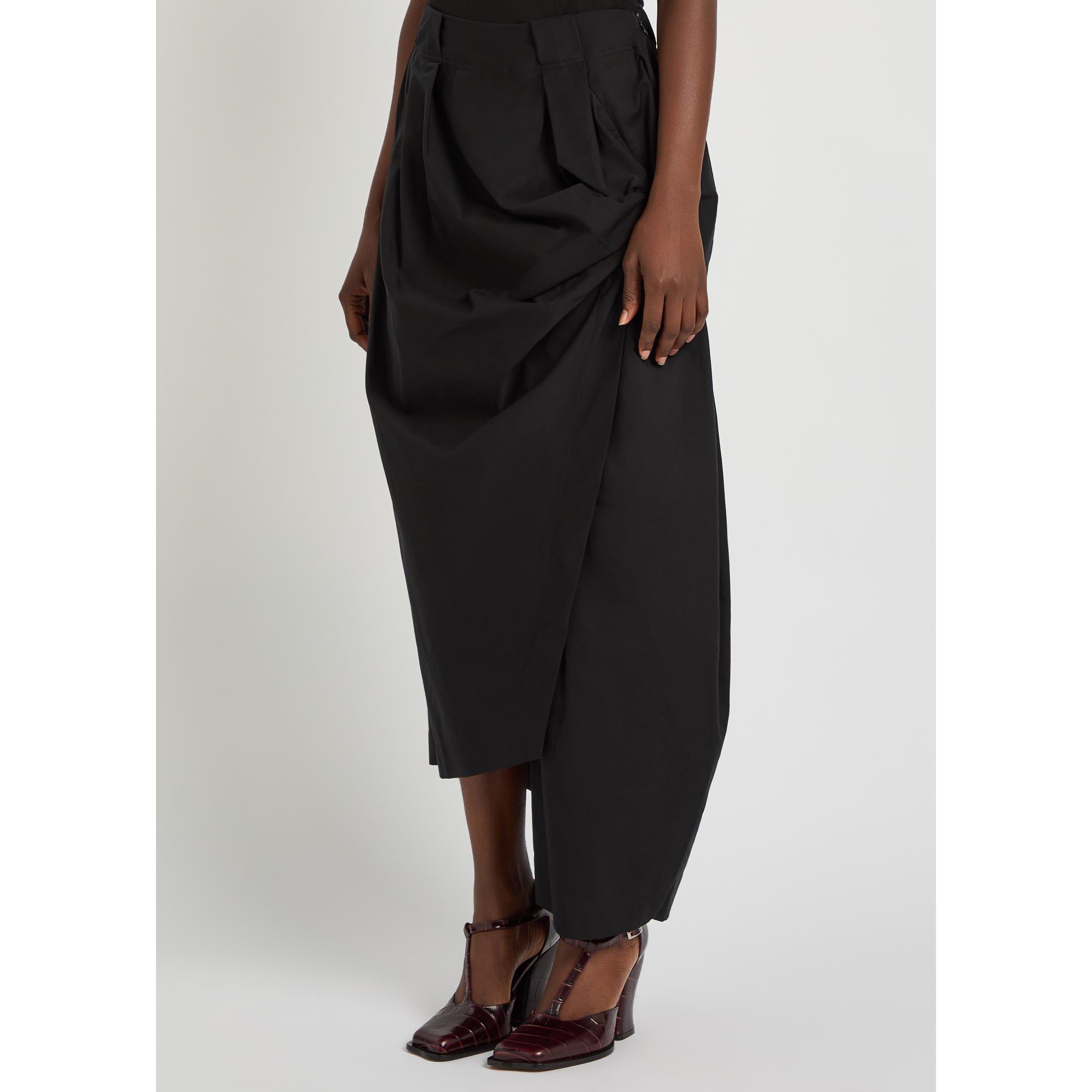 BLACK - Issey Miyake - Women's Twisted Drape Wide Leg Trousers - 2