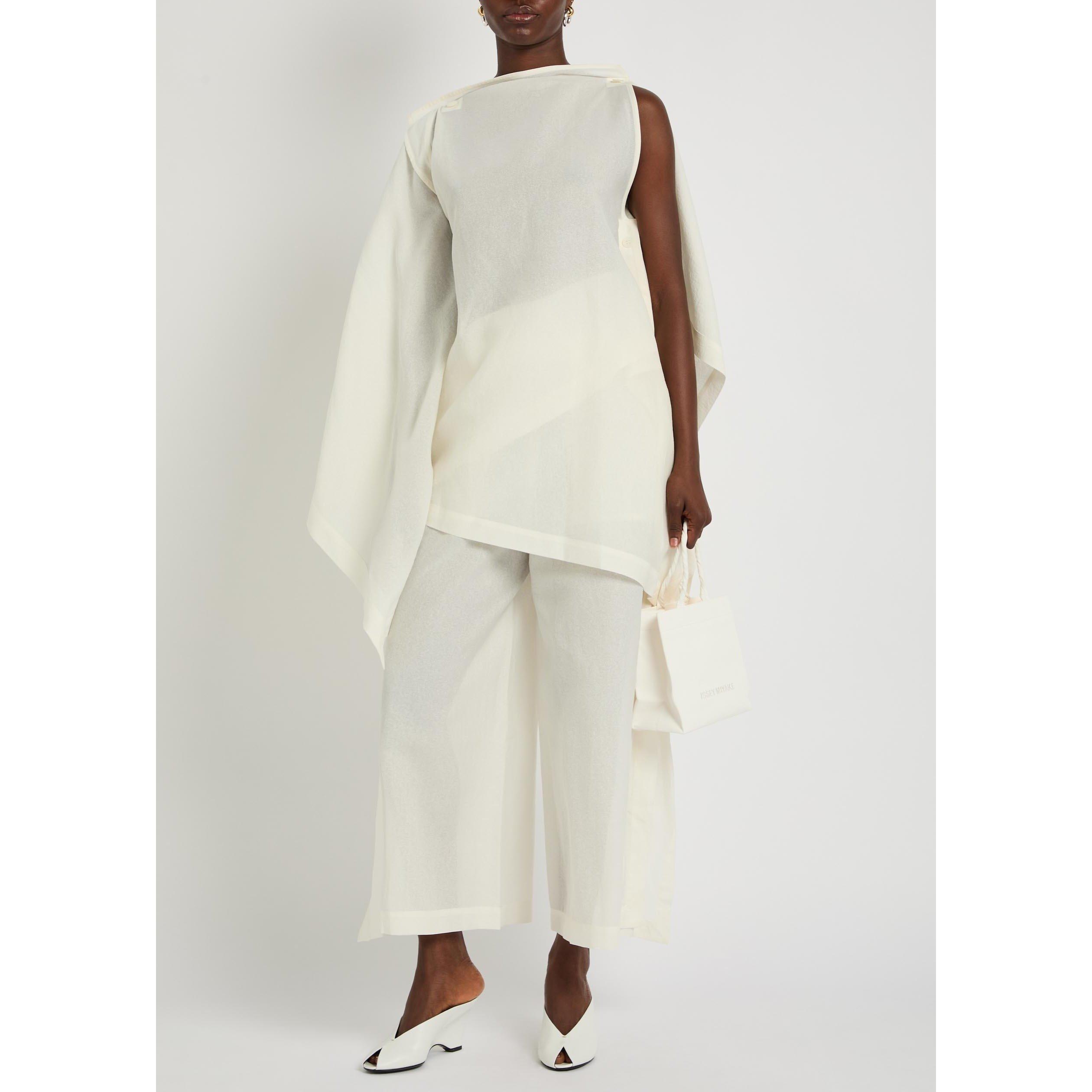 WHITE - Issey Miyake - Women's All Squares Wide-Leg Trousers - 5