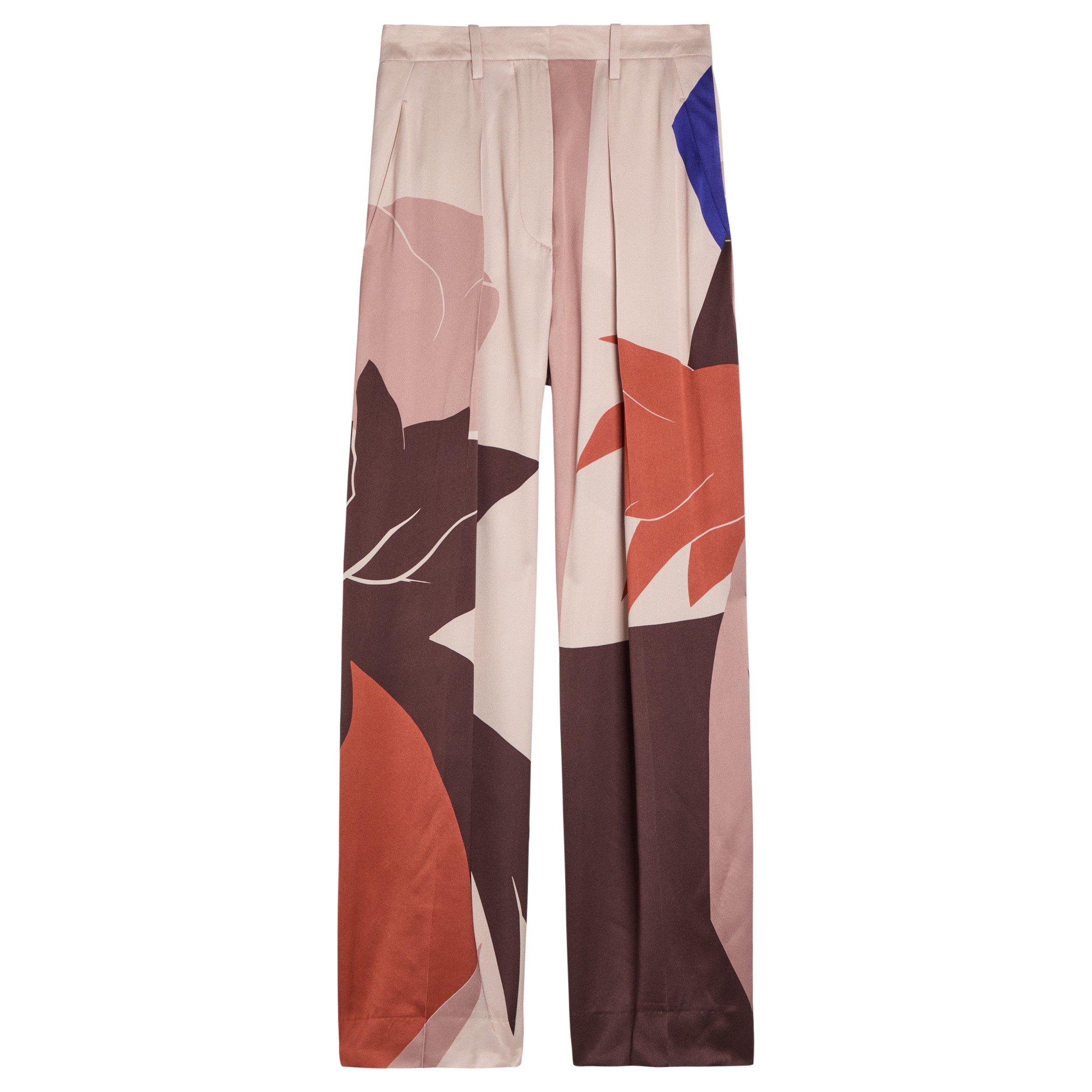 PINK AND OTHER - Victoria Beckham - Women's Cecilia Printed Wide-Leg Trousers - 1