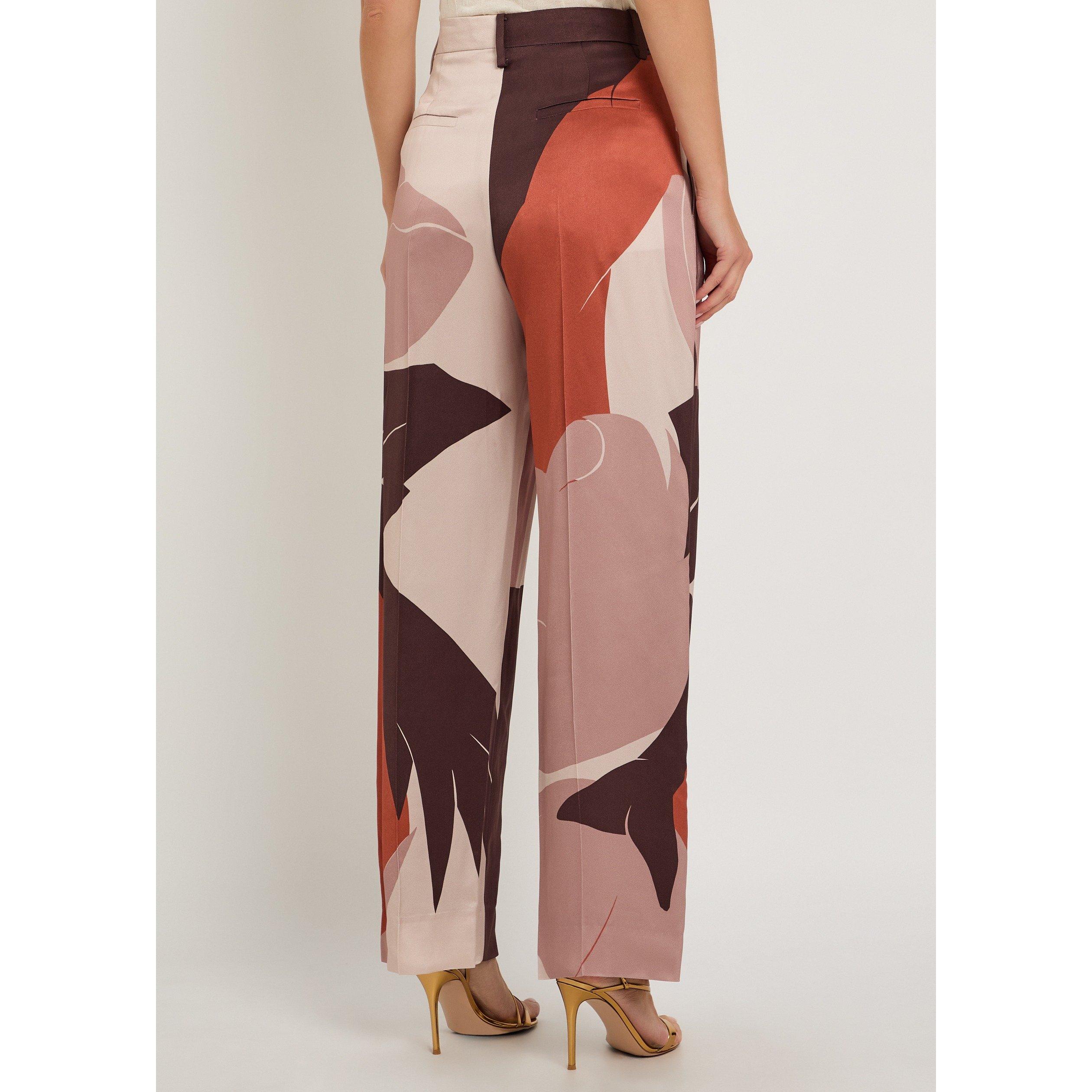 PINK AND OTHER - Victoria Beckham - Women's Cecilia Printed Wide-Leg Trousers - 3