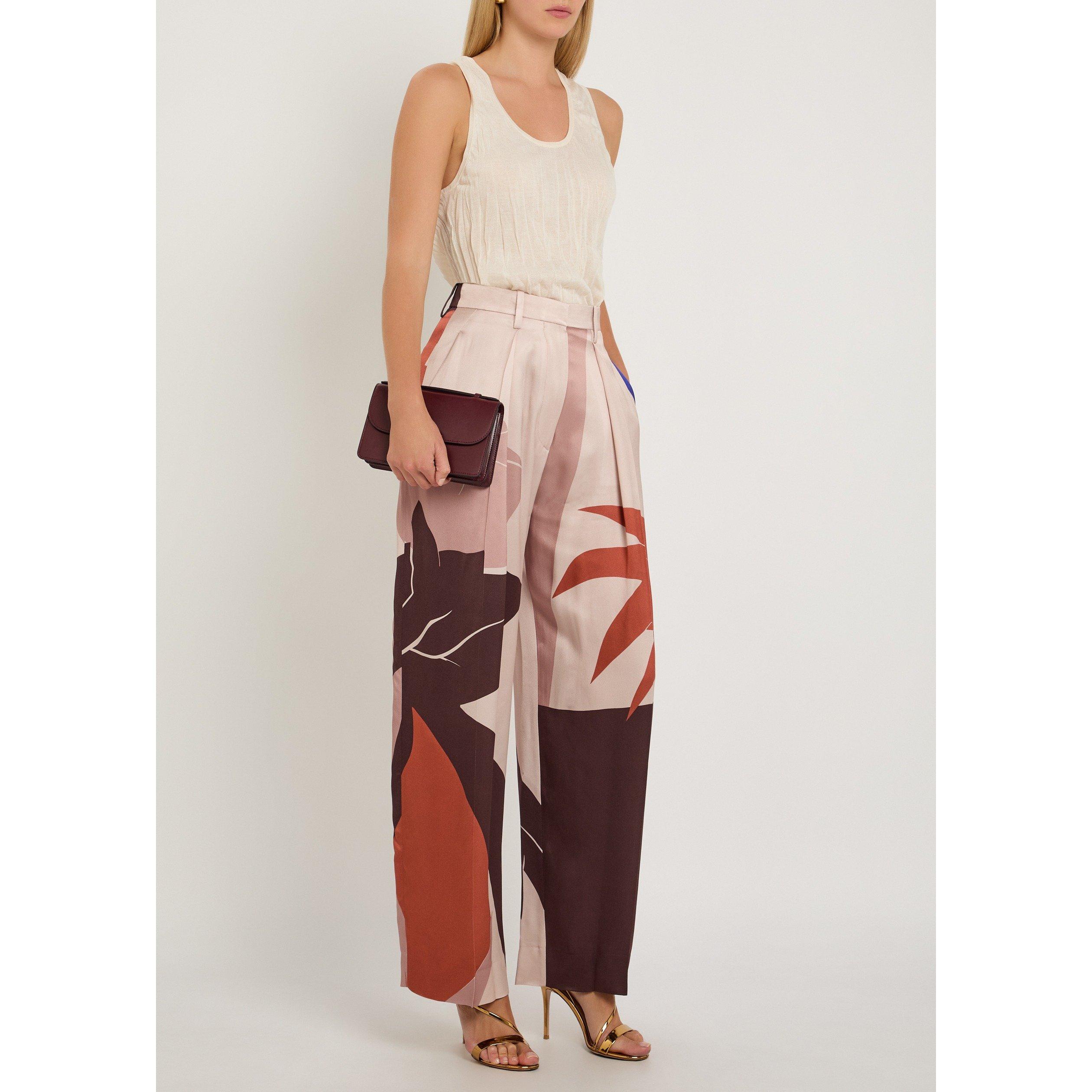 PINK AND OTHER - Victoria Beckham - Women's Cecilia Printed Wide-Leg Trousers - 5