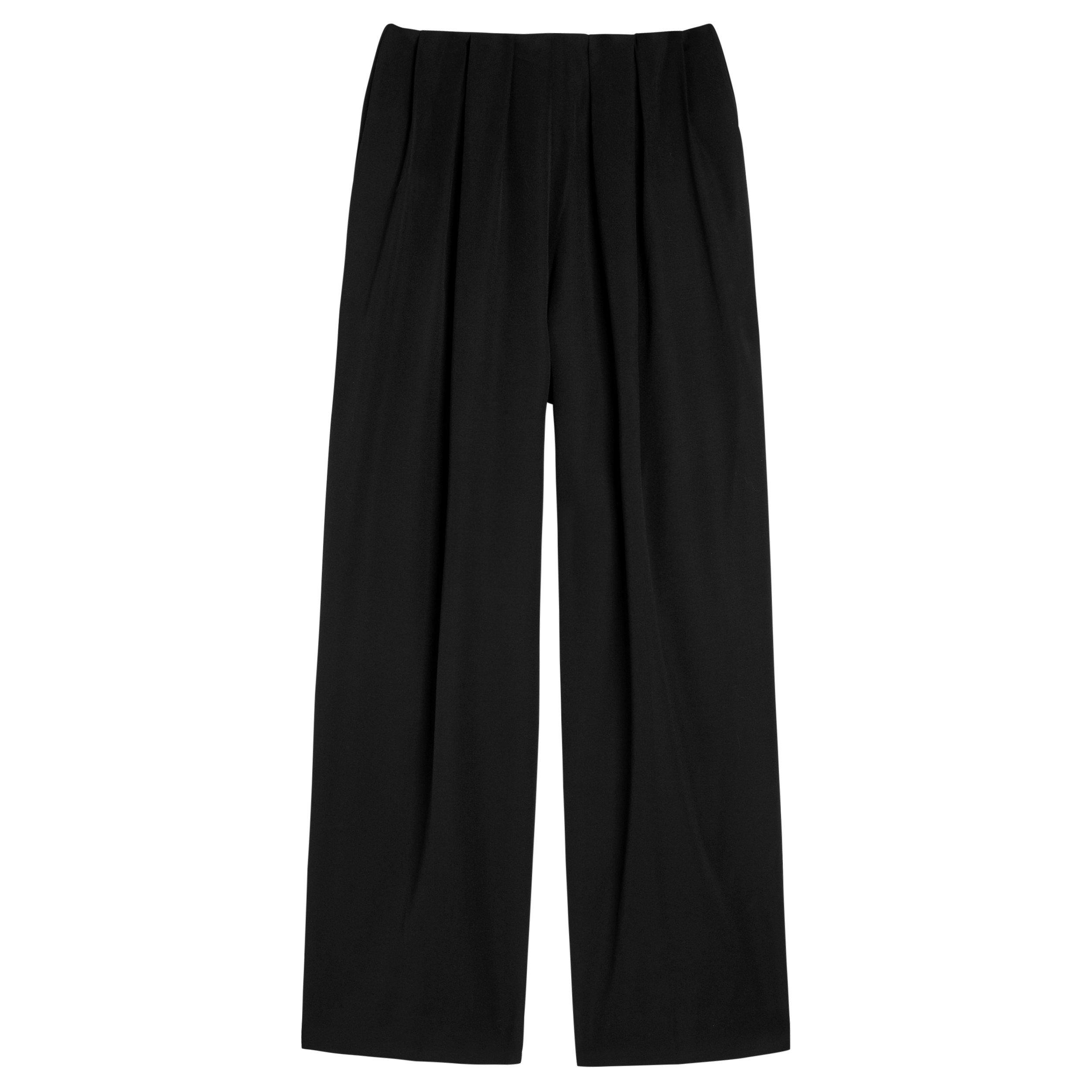 BLACK - Khaite - Women's Kaia Wool Wide-Leg Trousers - 1